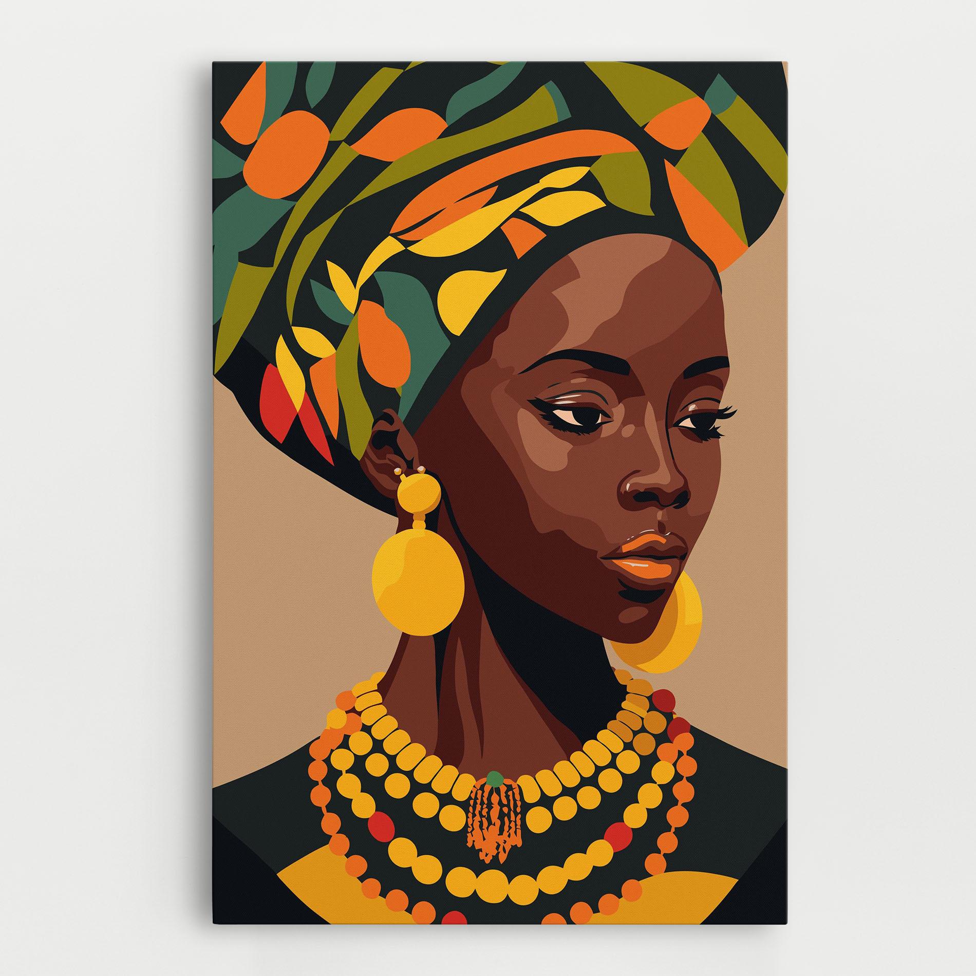 Tablou Canvas African Earrings mockup 0