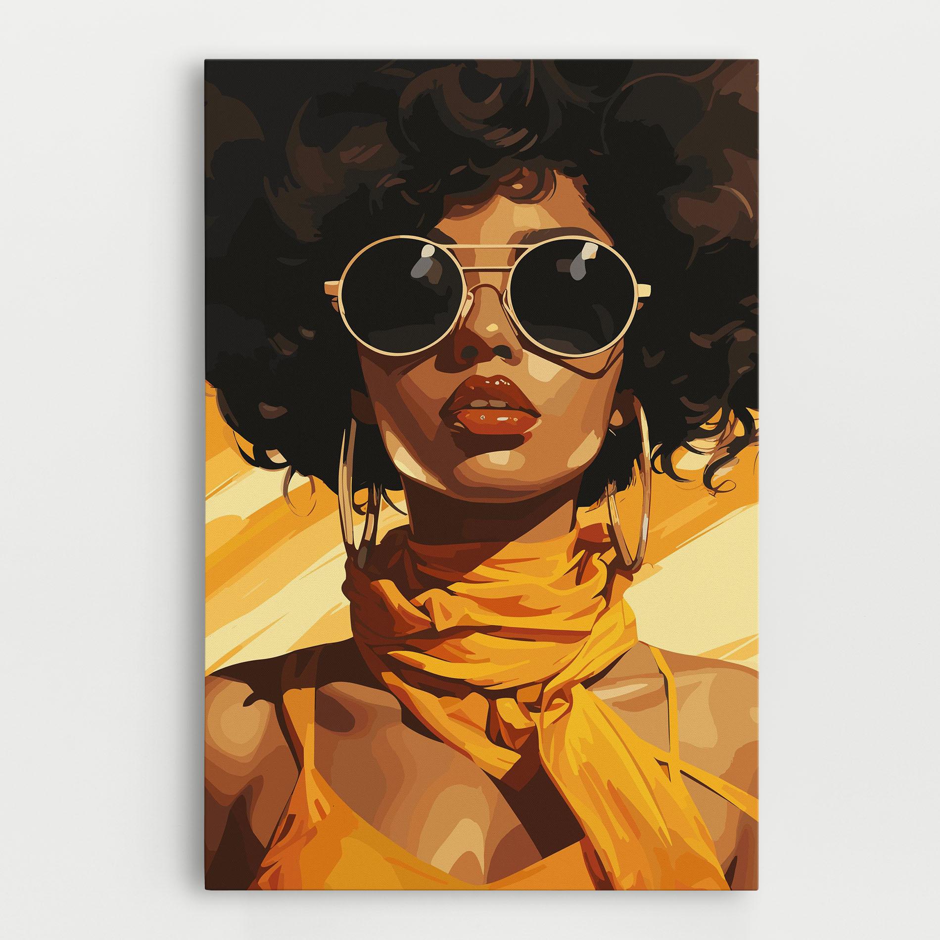Tablou Canvas African Yellow Woman mockup 0