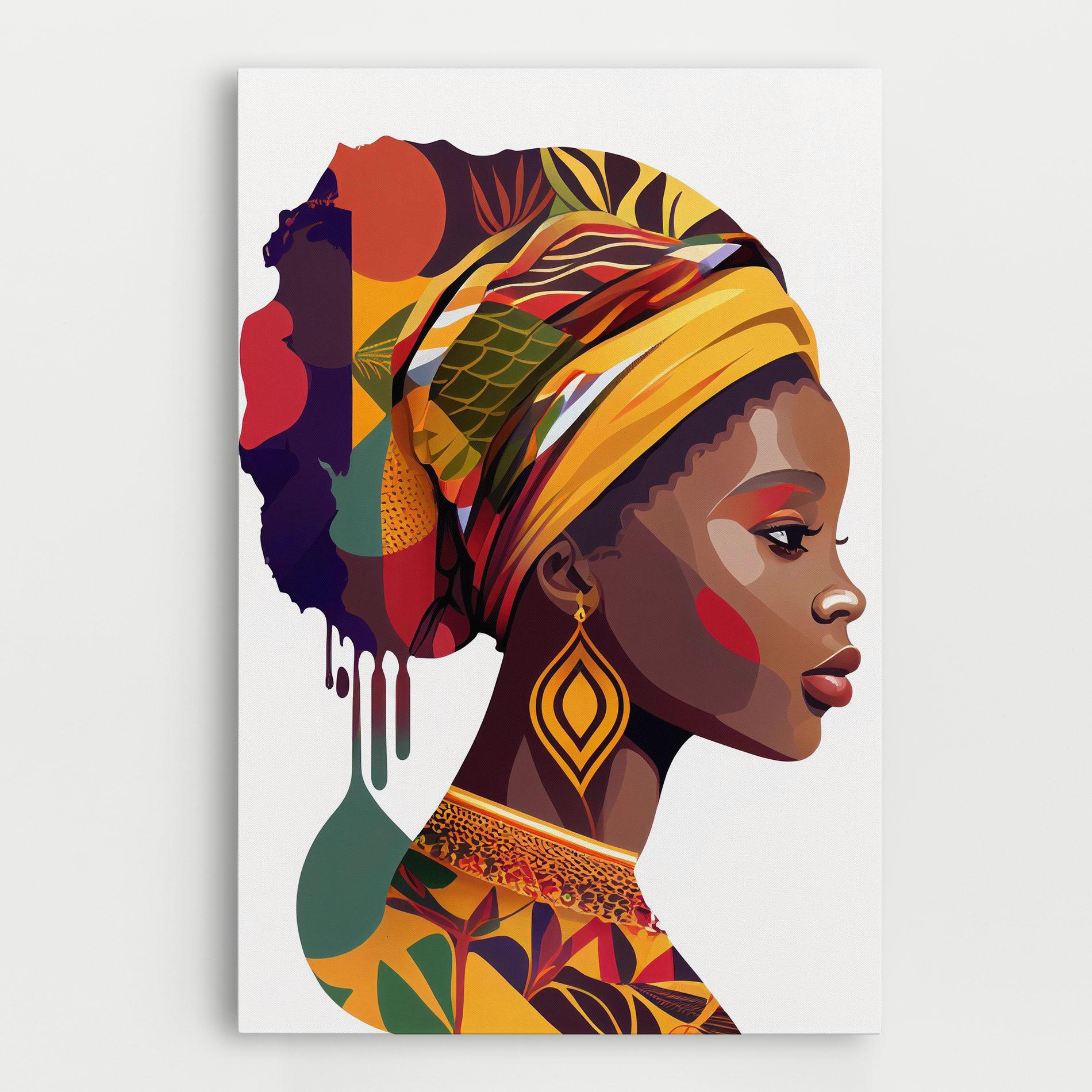 Tablou Canvas Colorful African mockup 0