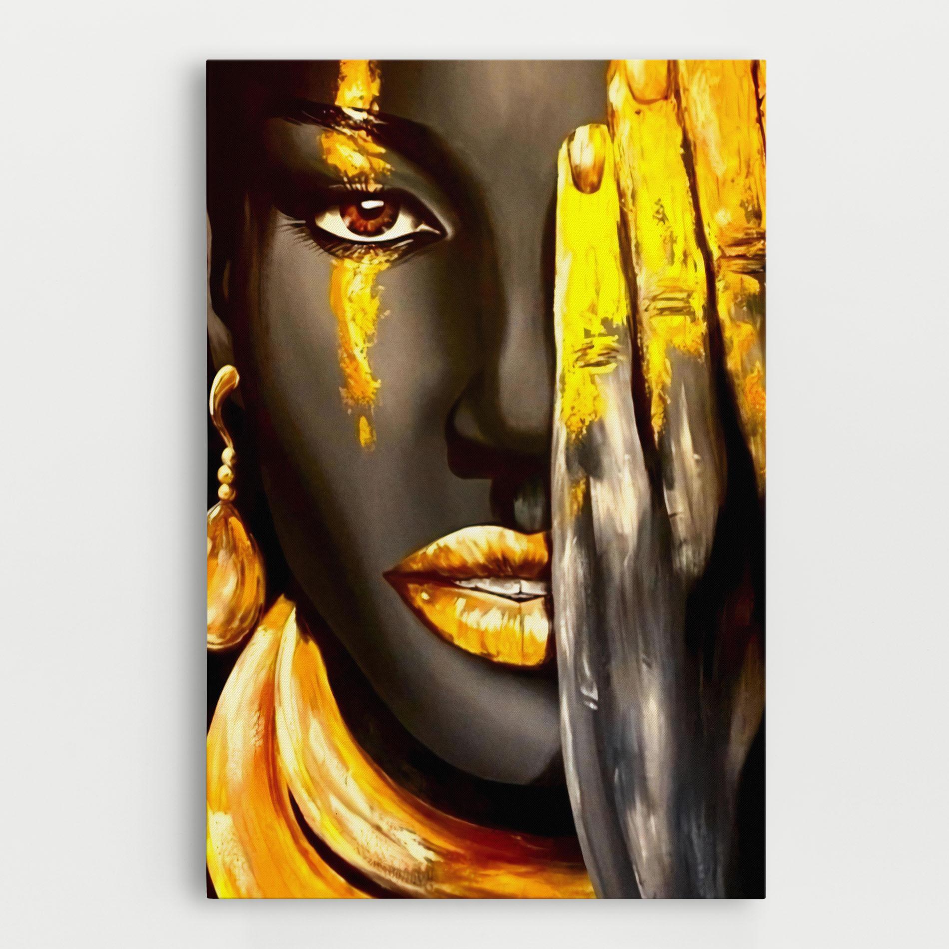 Tablou Canvas Golden African Women mockup 0