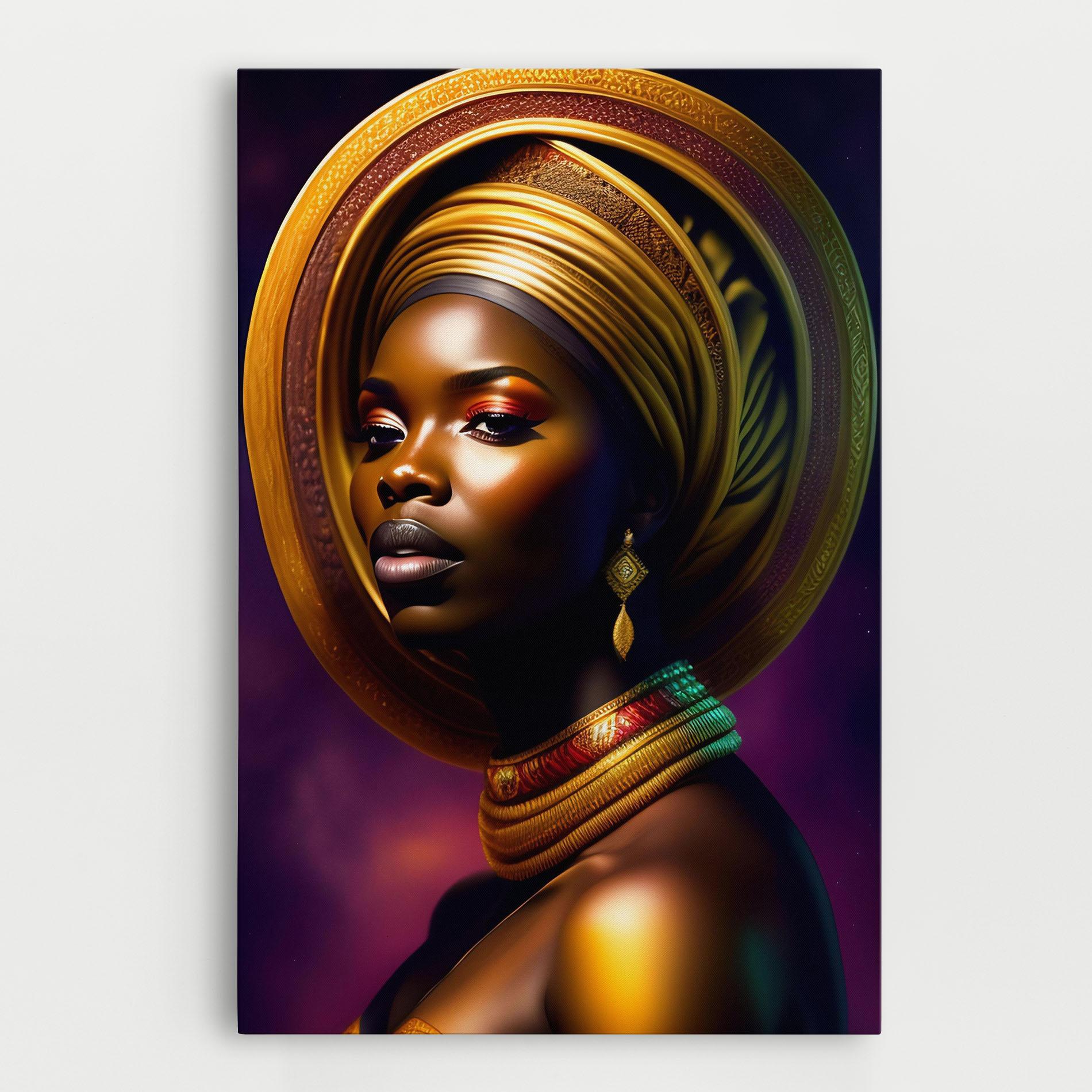 Tablou Canvas Golden Crown Woman mockup 0
