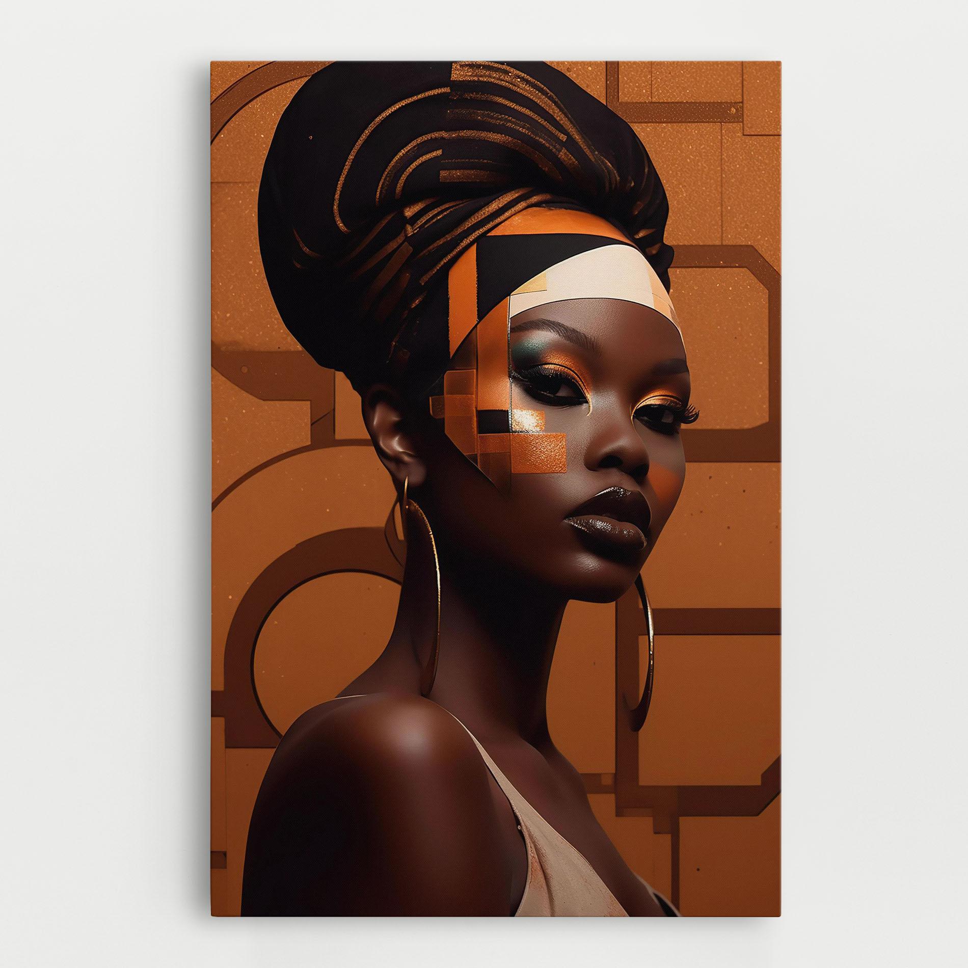 Tablou Canvas Interesting African Makeup mockup 0