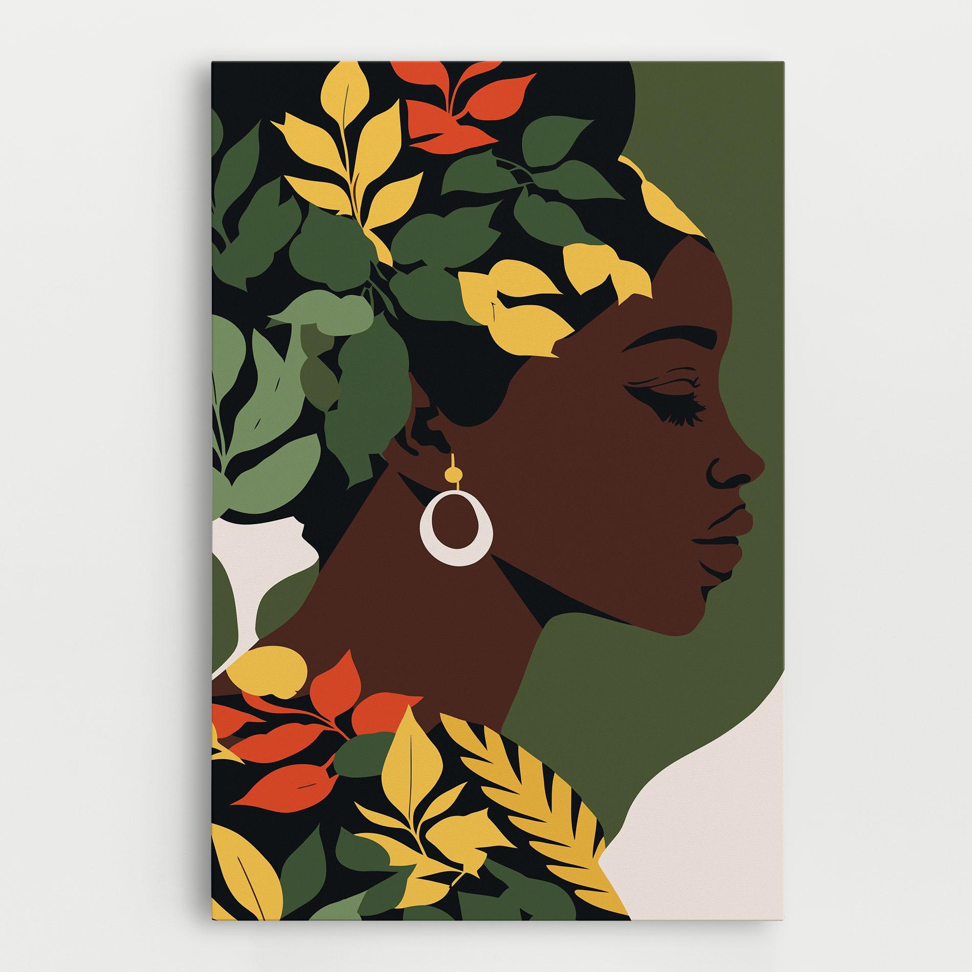 Tablou Canvas Yellow Leaf Africa mockup 0