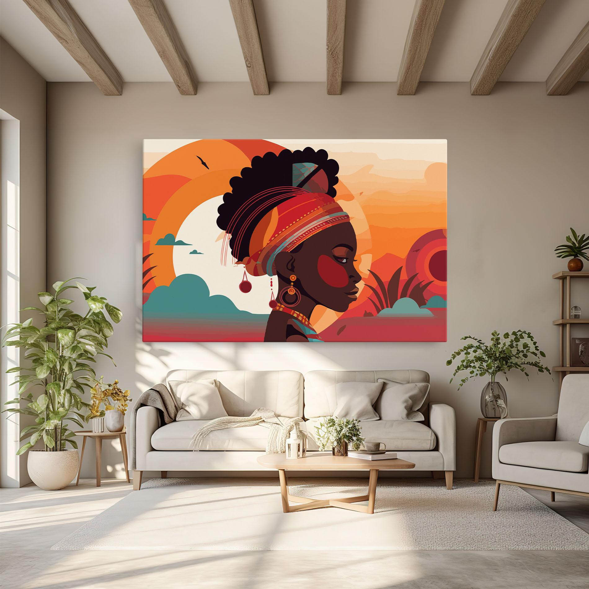 Tablou Canvas African Lady Art mockup 6
