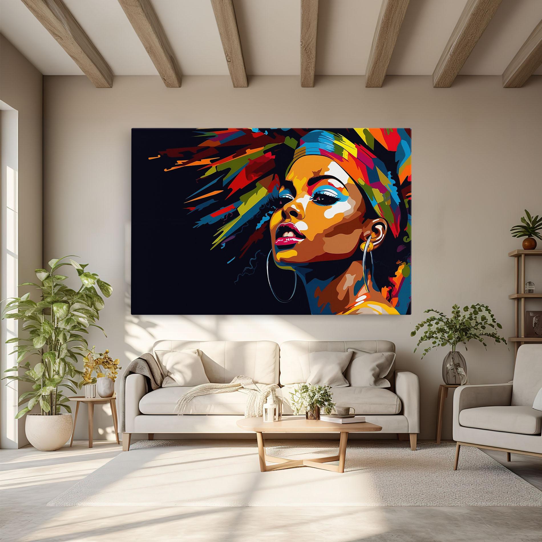 Tablou Canvas African Woman Portrait mockup 6