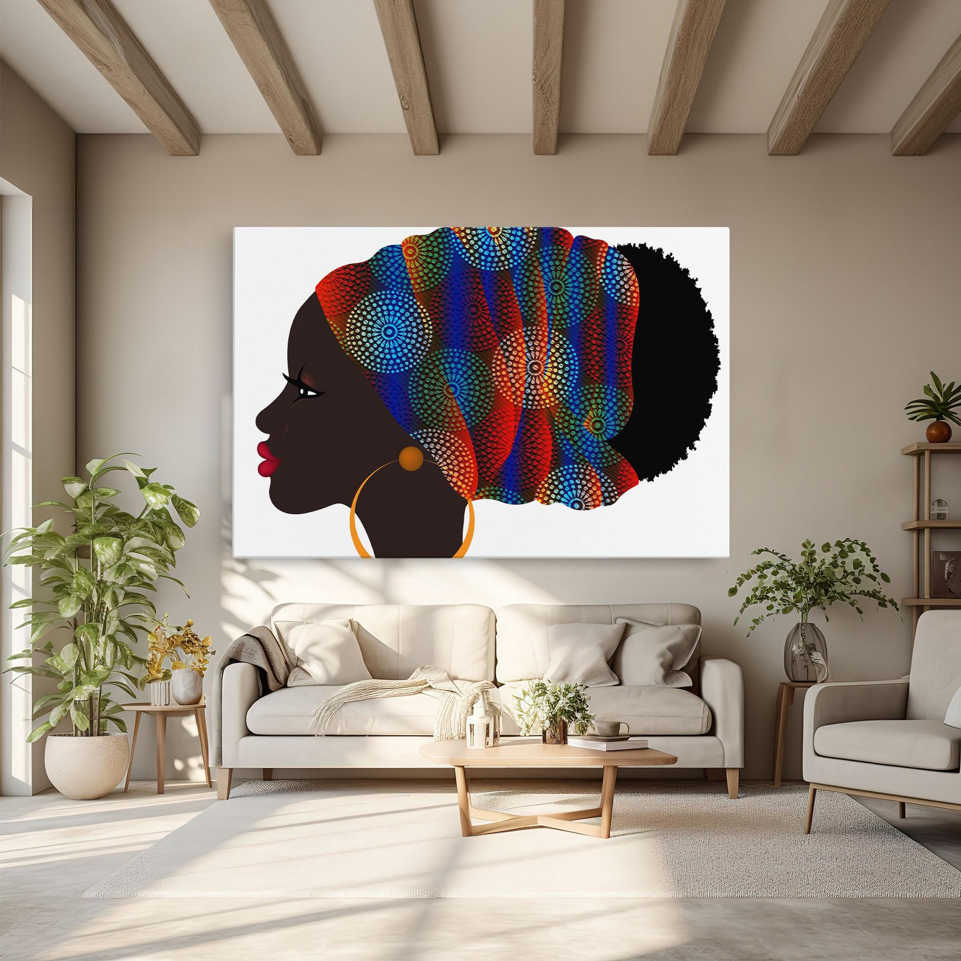 Tablou Canvas Afro Hairstyle mockup 6