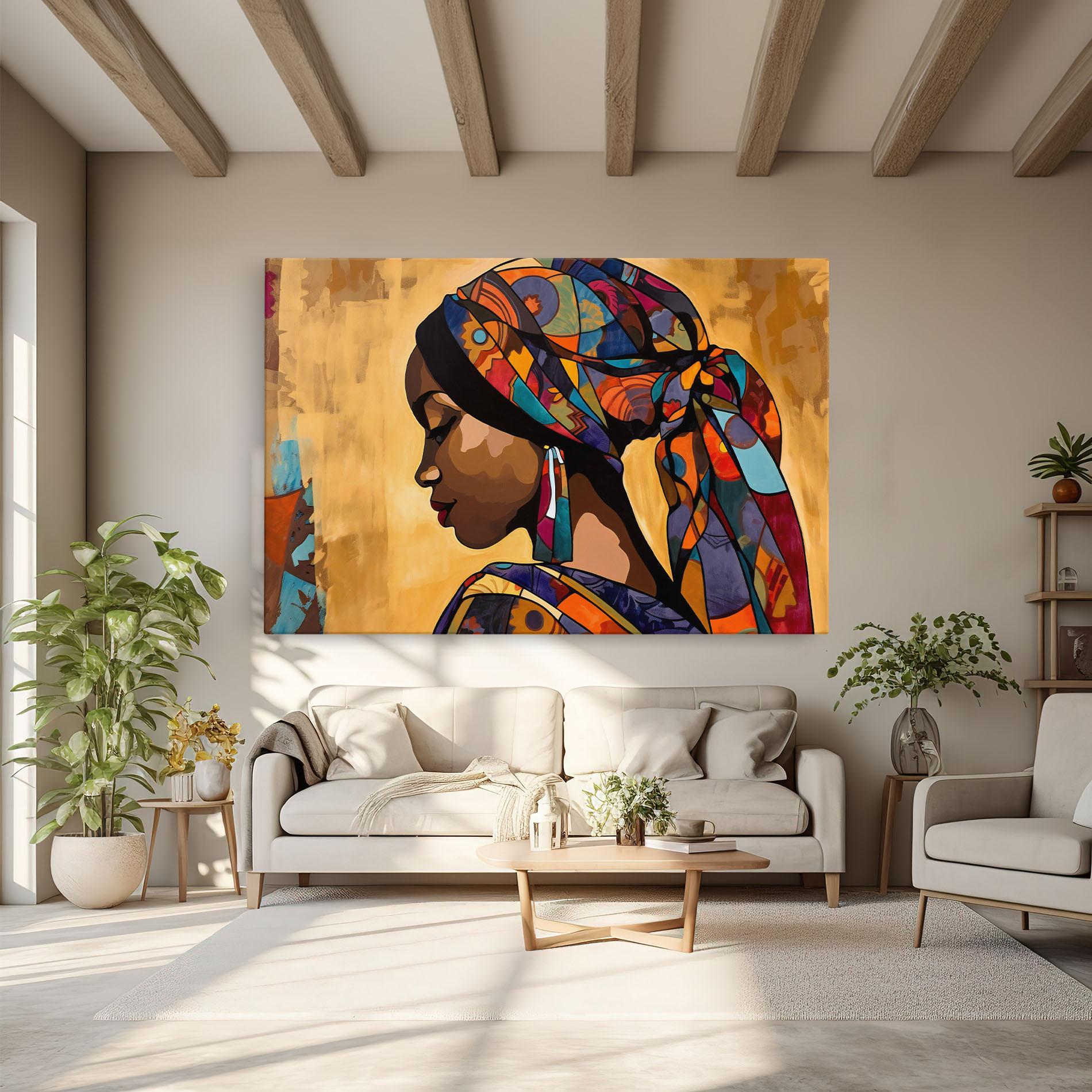 Tablou Canvas Headscarf Pretty Woman mockup 6