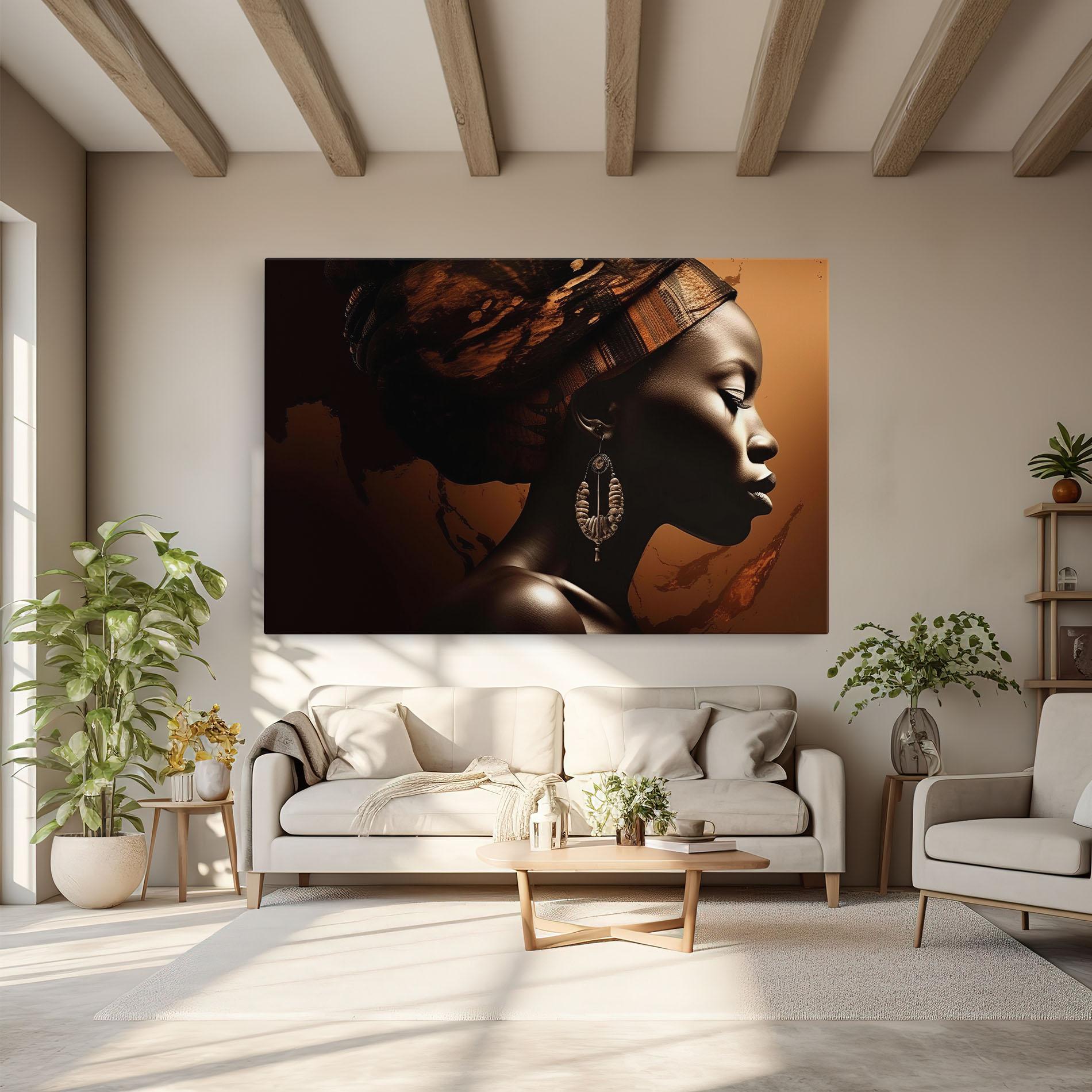 Tablou Canvas Interesting African Earrings mockup 6