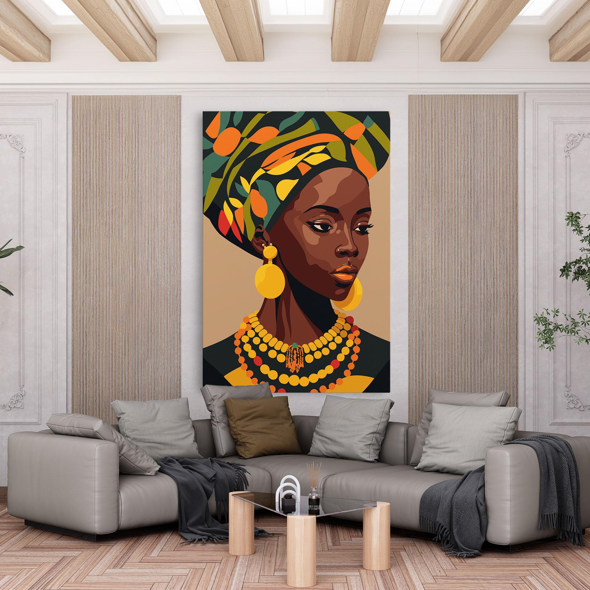 Tablou Canvas African Earrings mockup 6