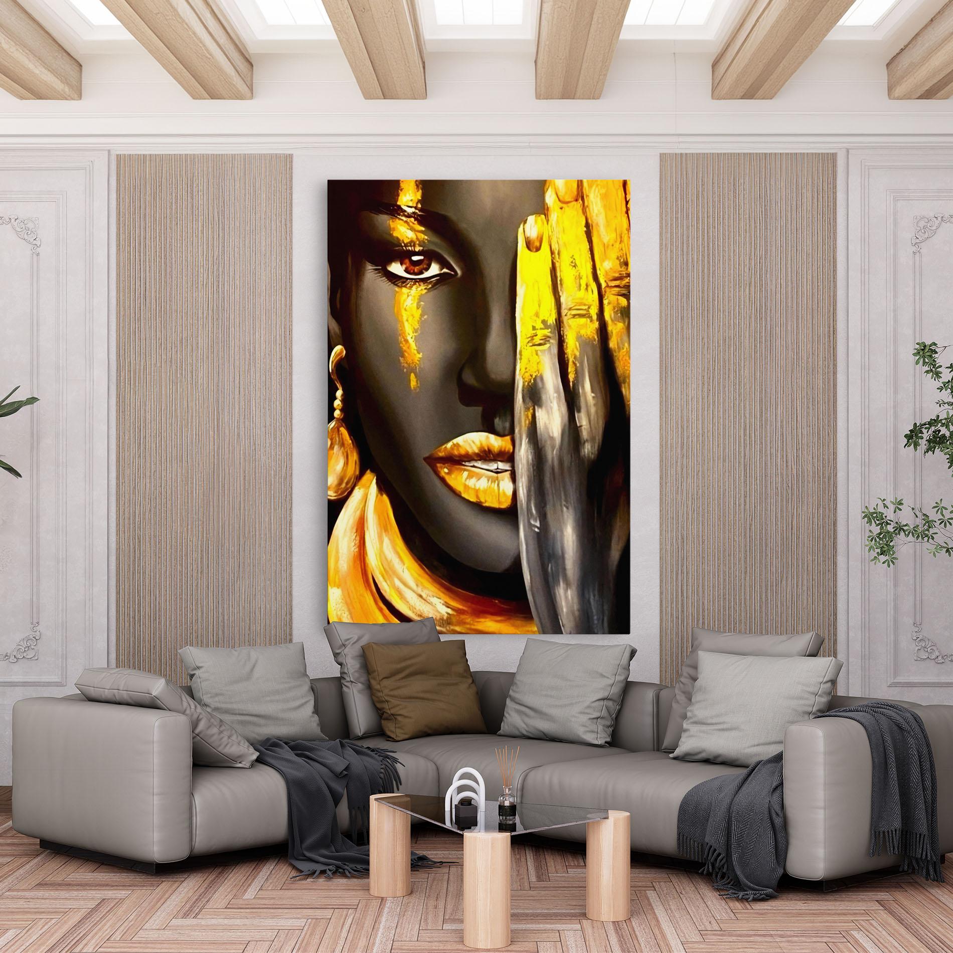 Tablou Canvas Golden African Women mockup 6