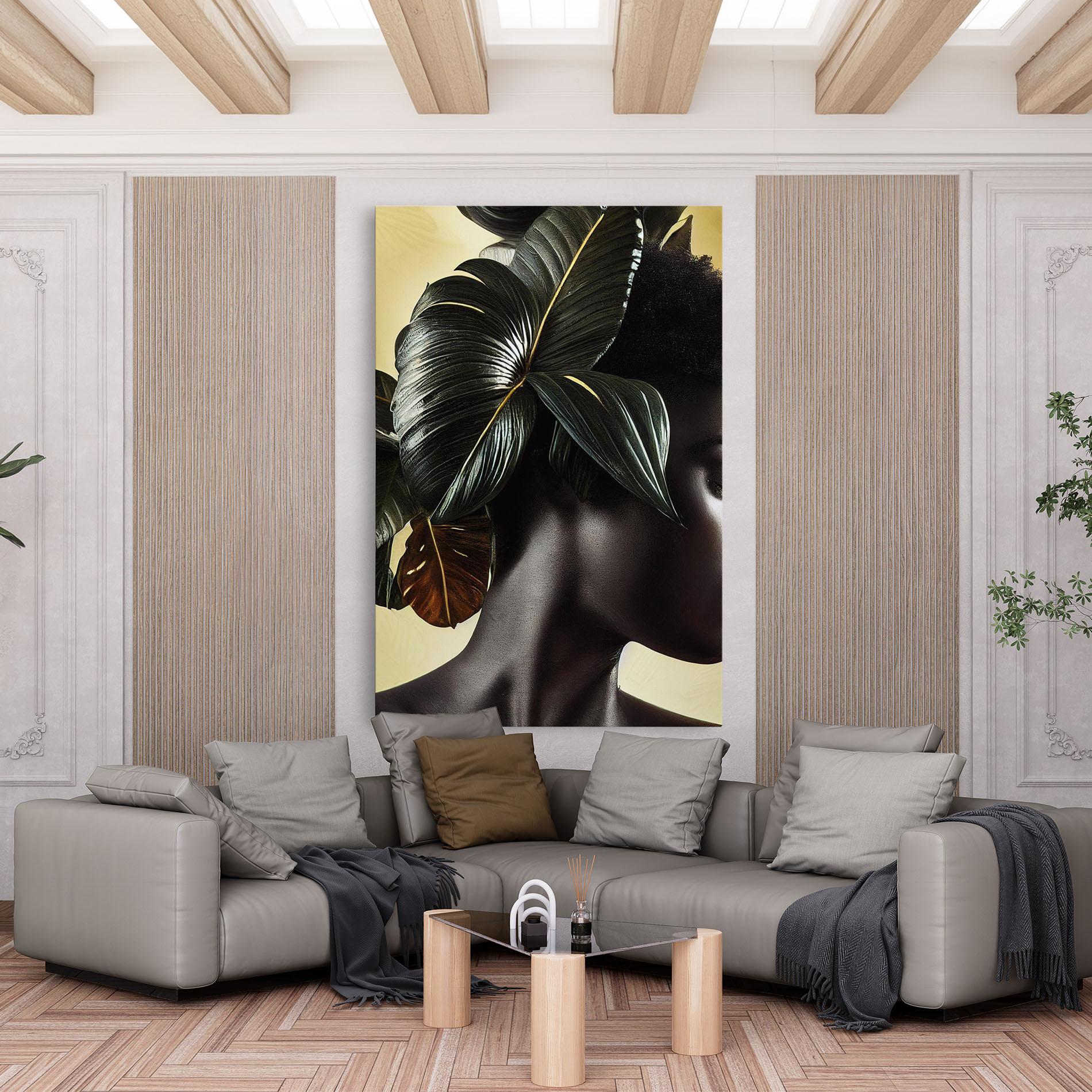Tablou Canvas Leaf Woman mockup 6