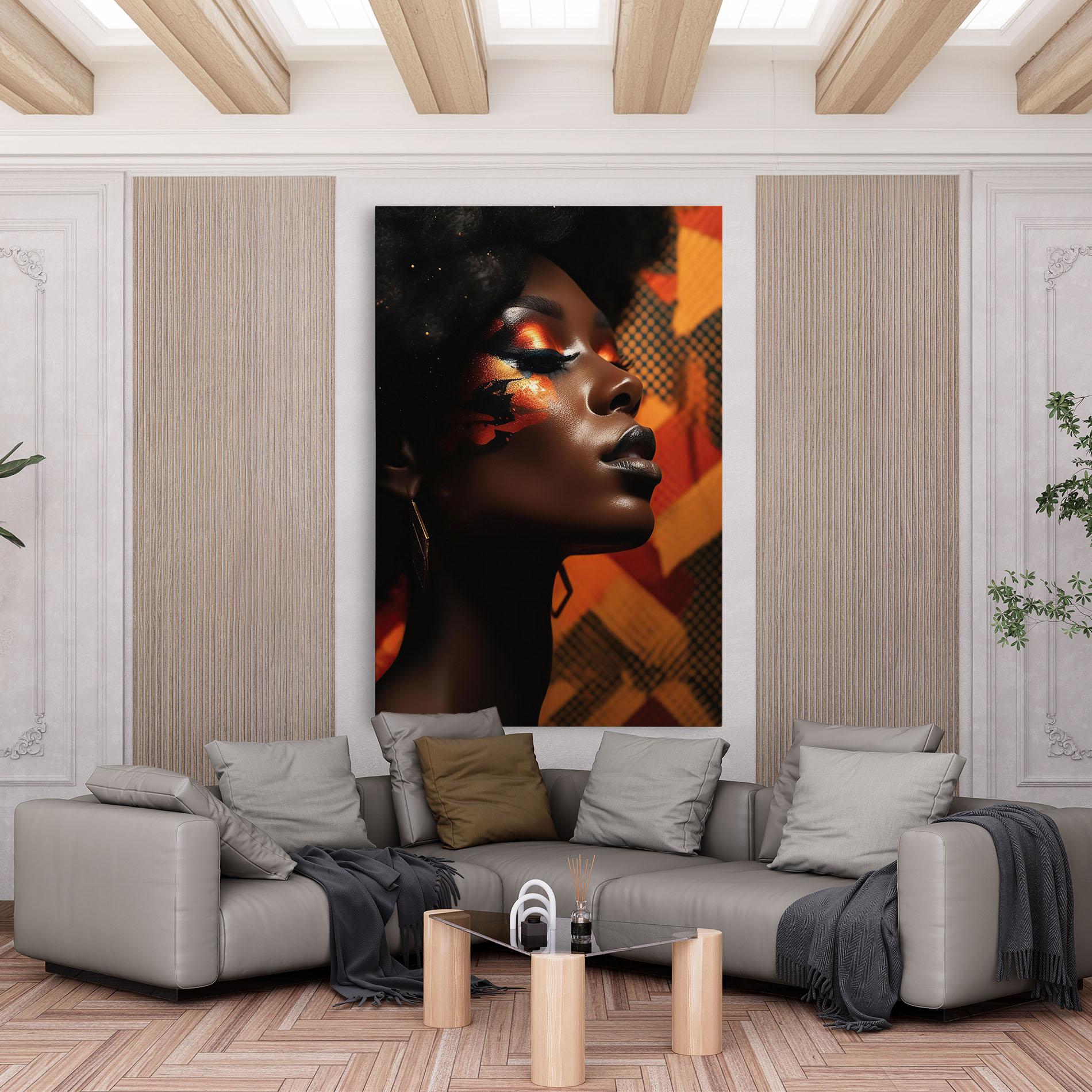 Tablou Canvas Orange Makeup Woman mockup 6