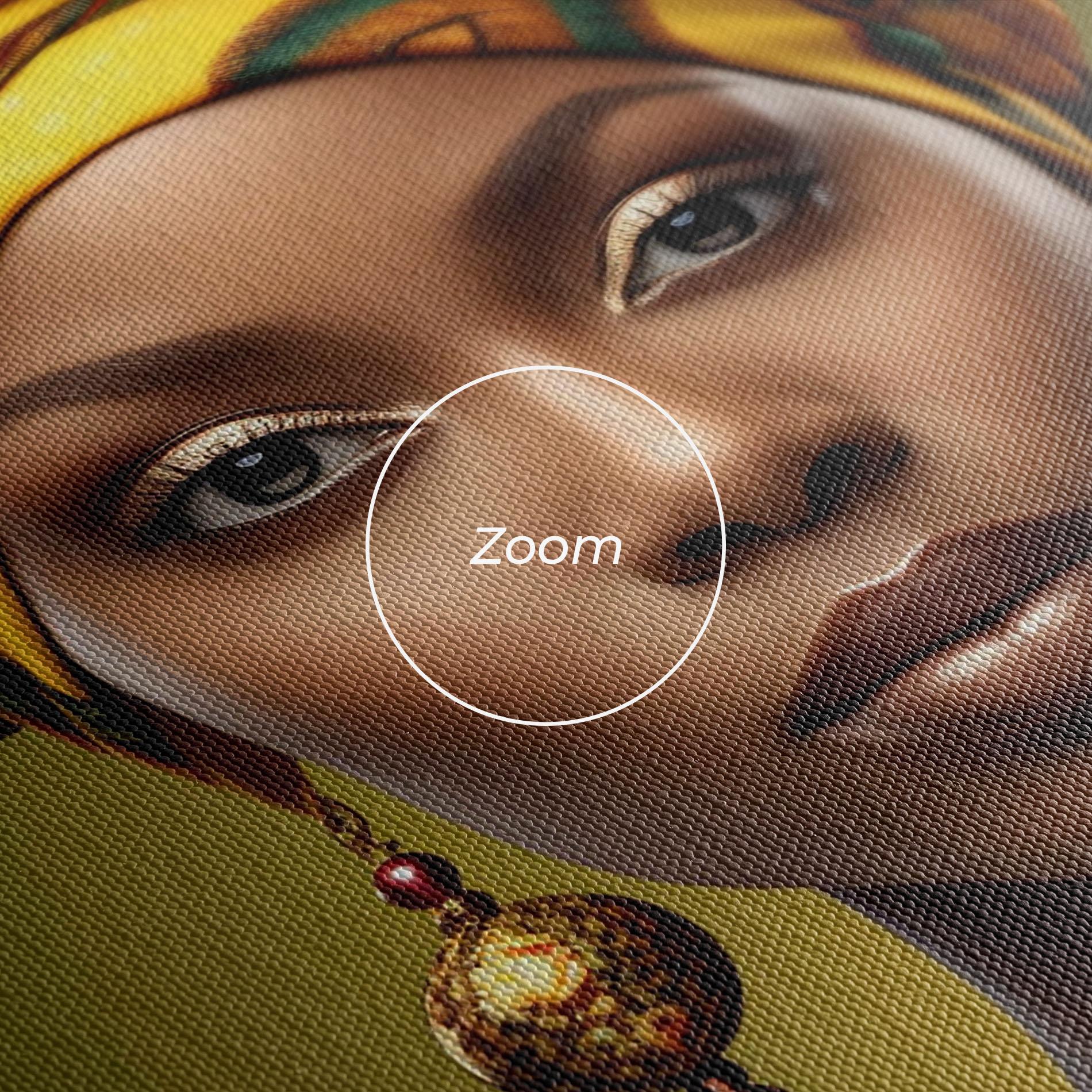 Tablou Canvas Yellow Scarf Woman mockup 3