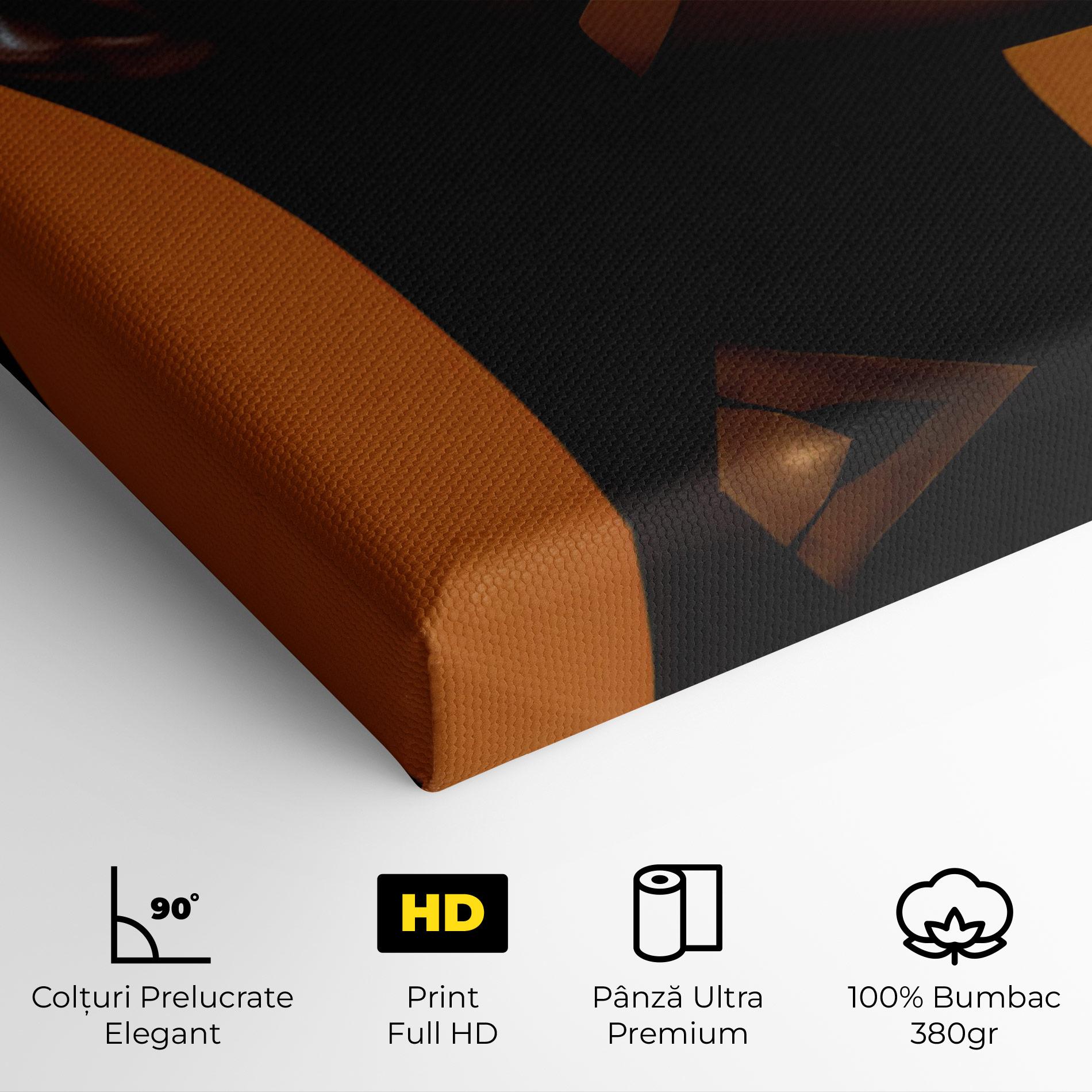 Tablou Canvas African Woman On Orange mockup 4