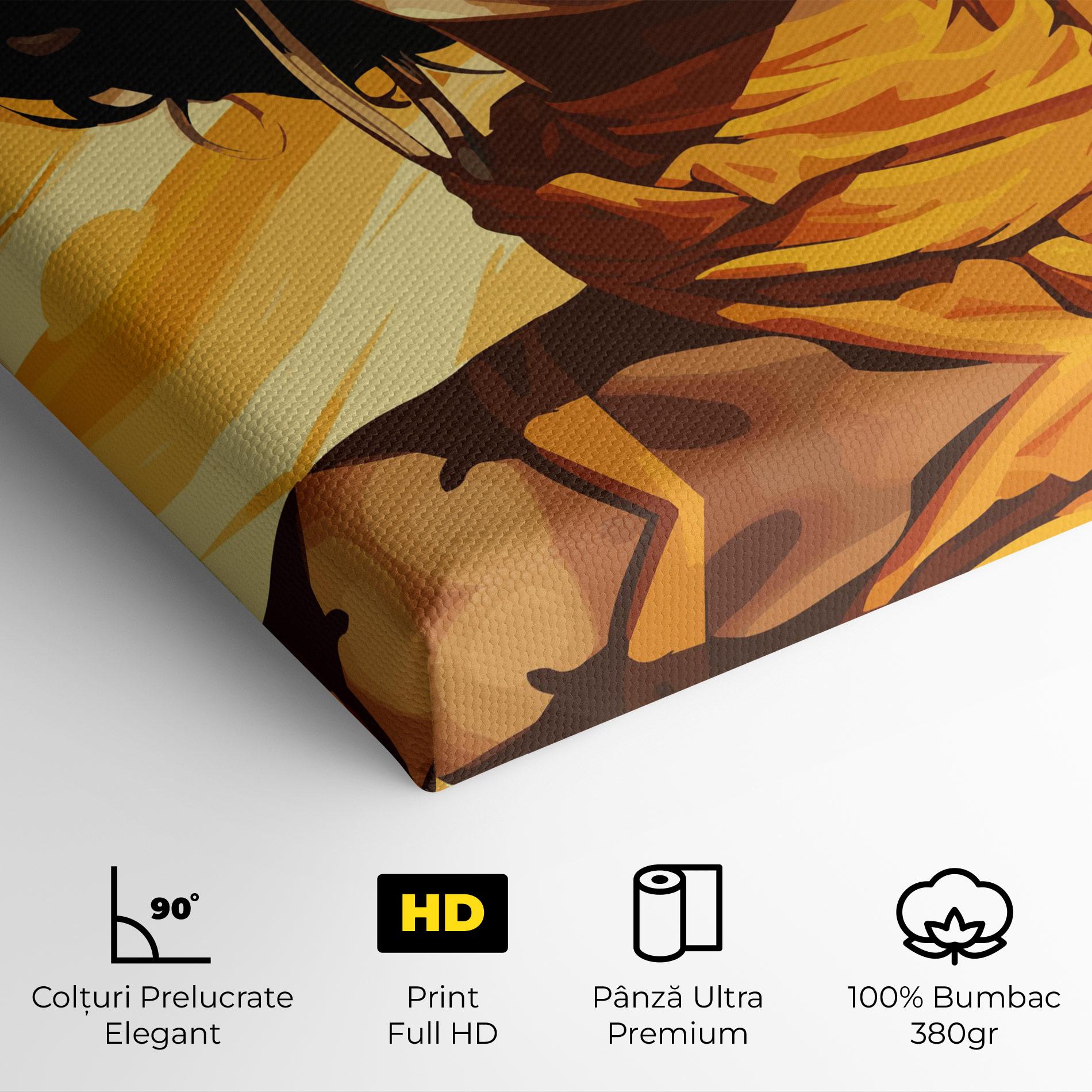 Tablou Canvas African Yellow Woman mockup 4