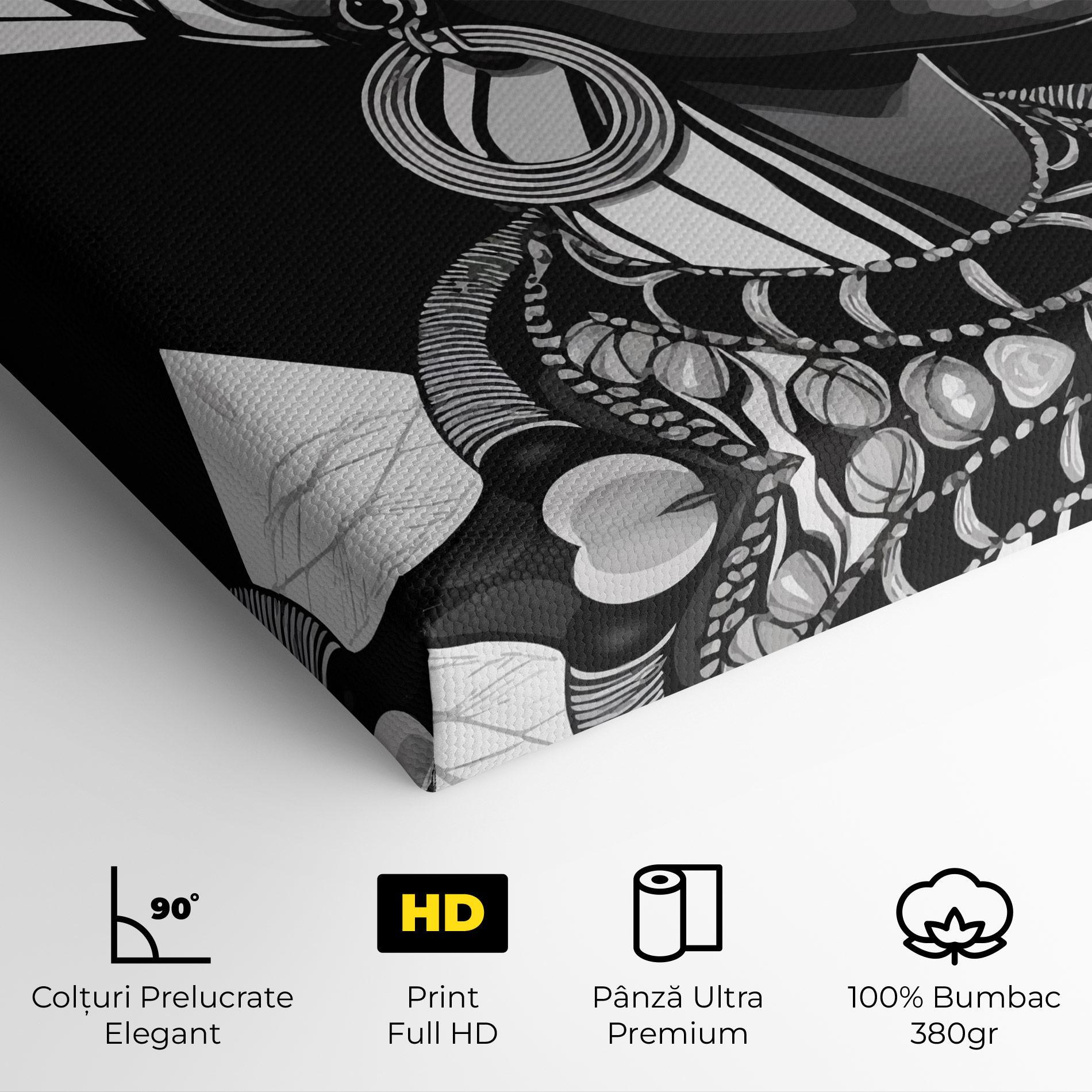 Tablou Canvas Black White African mockup 4