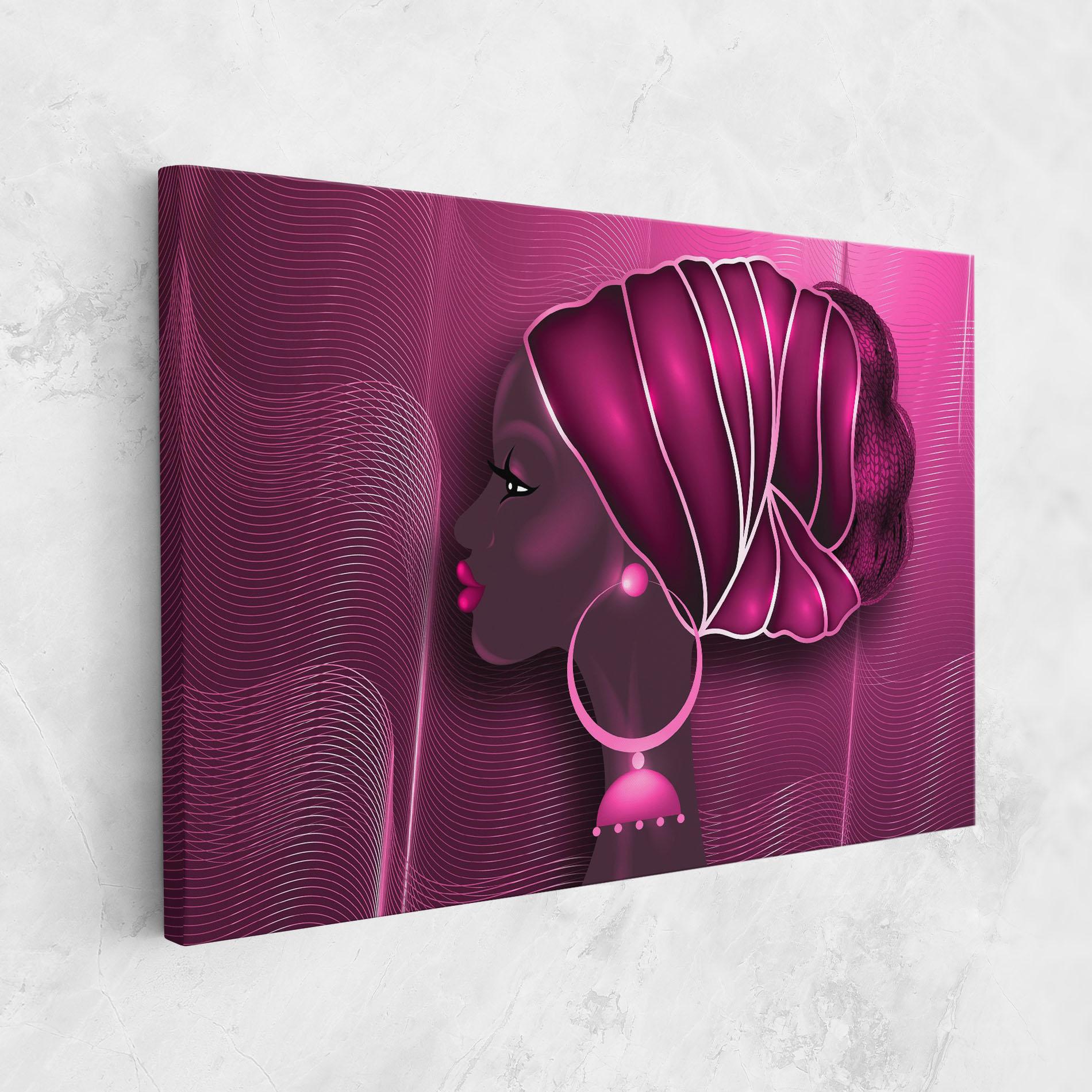 Tablou Canvas African Pink Woman mockup 1