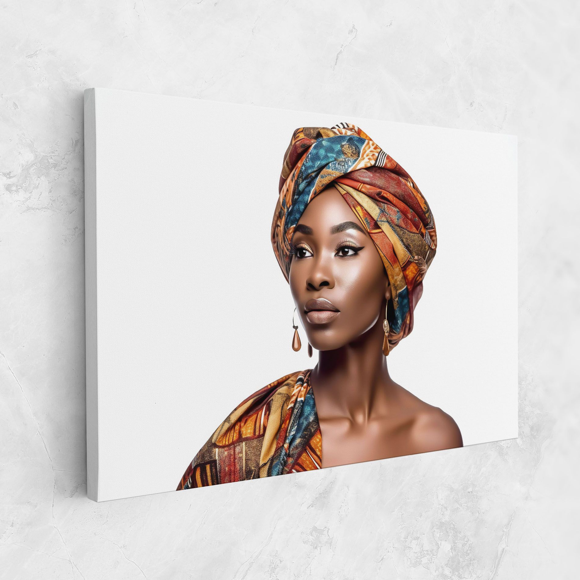 African Woman Turban mockup 1