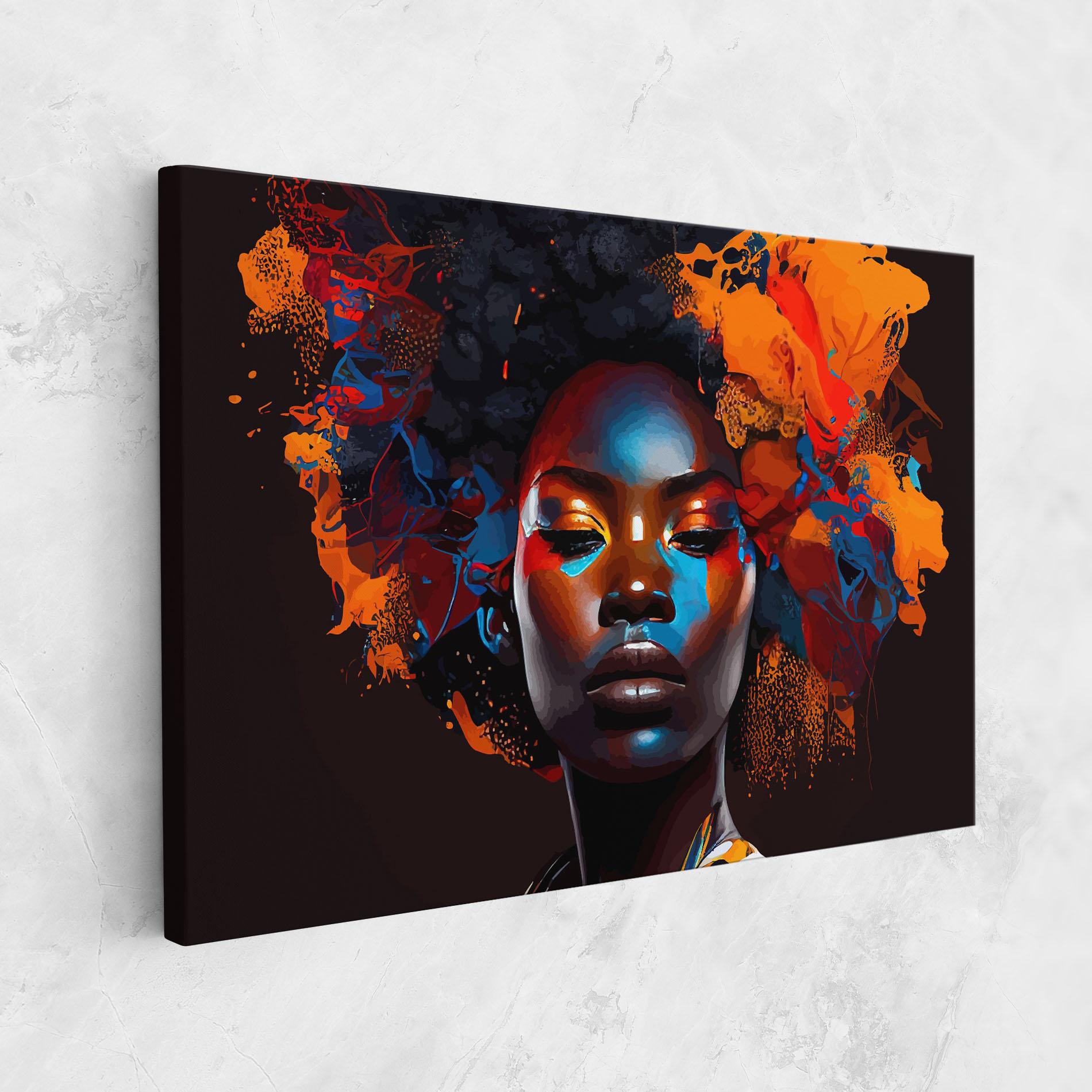 Tablou Canvas Africat Yellow Hair mockup 1