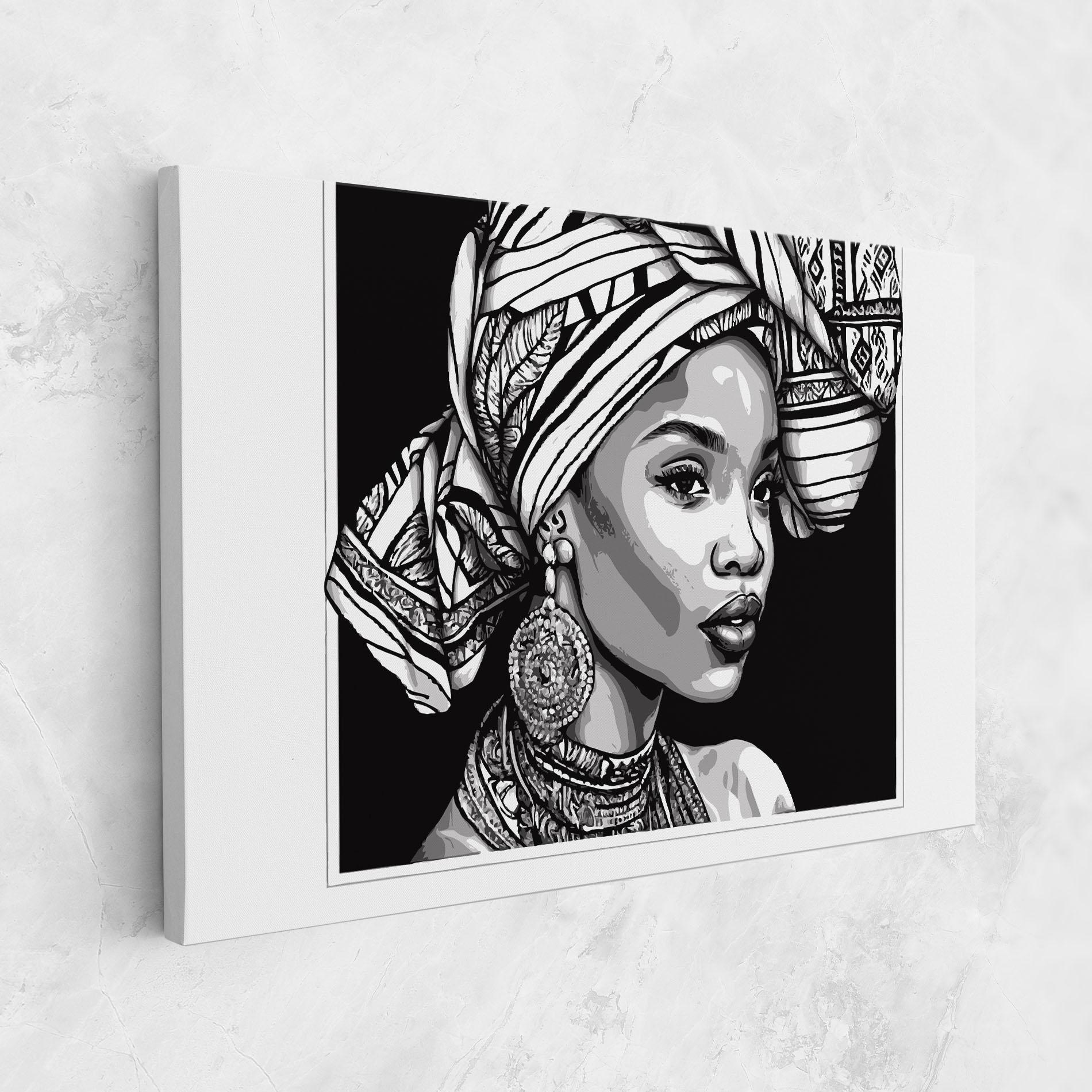 Tablou Canvas Beautiful African Lady mockup 1