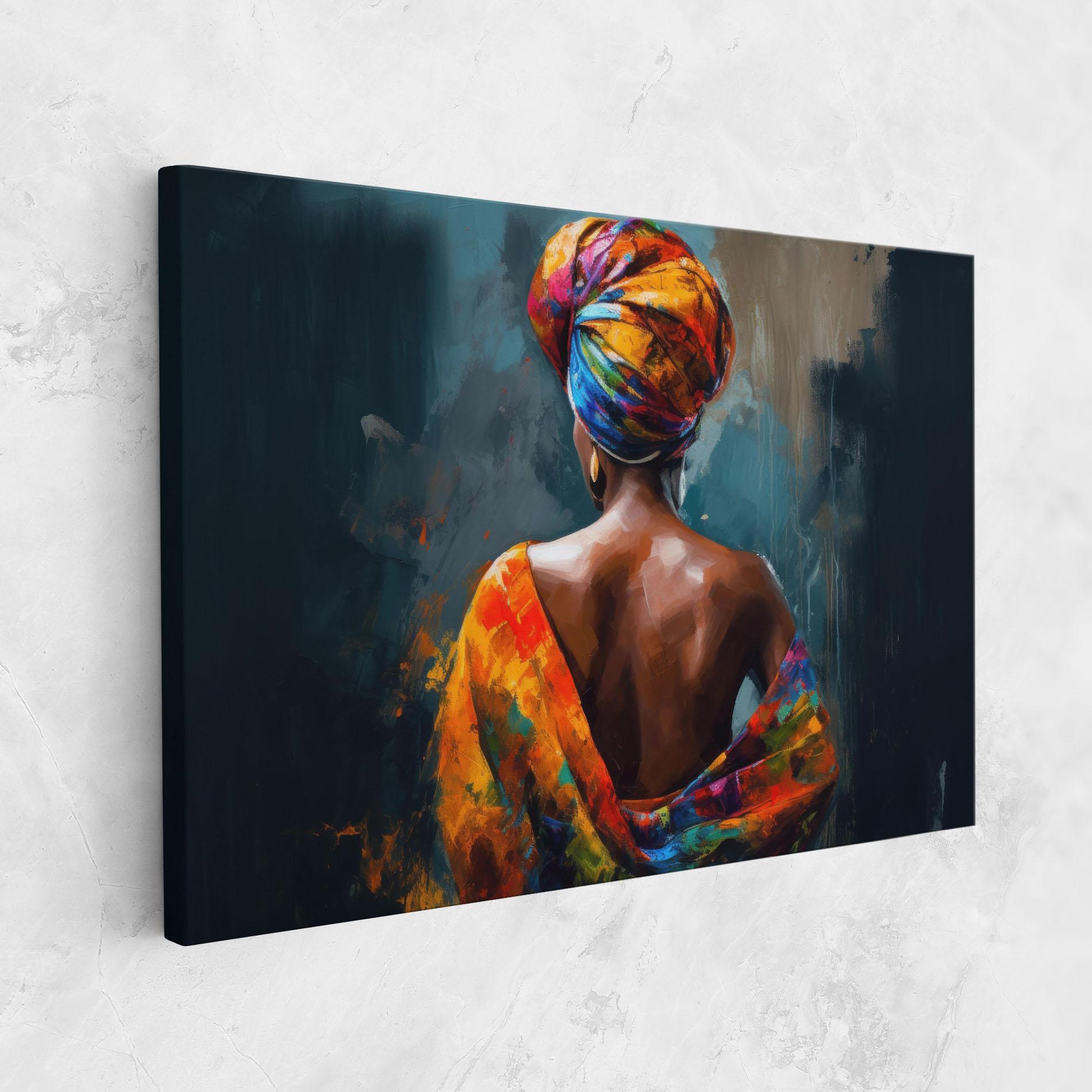 Tablou Canvas Colorful Turban Woman mockup 1