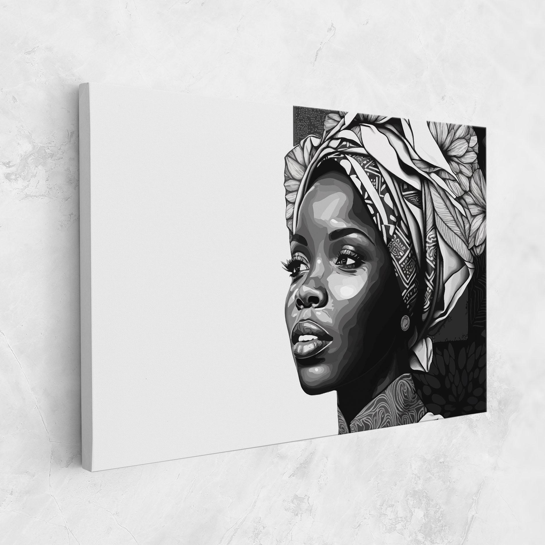 Tablou Canvas Pretty African Woman mockup 1