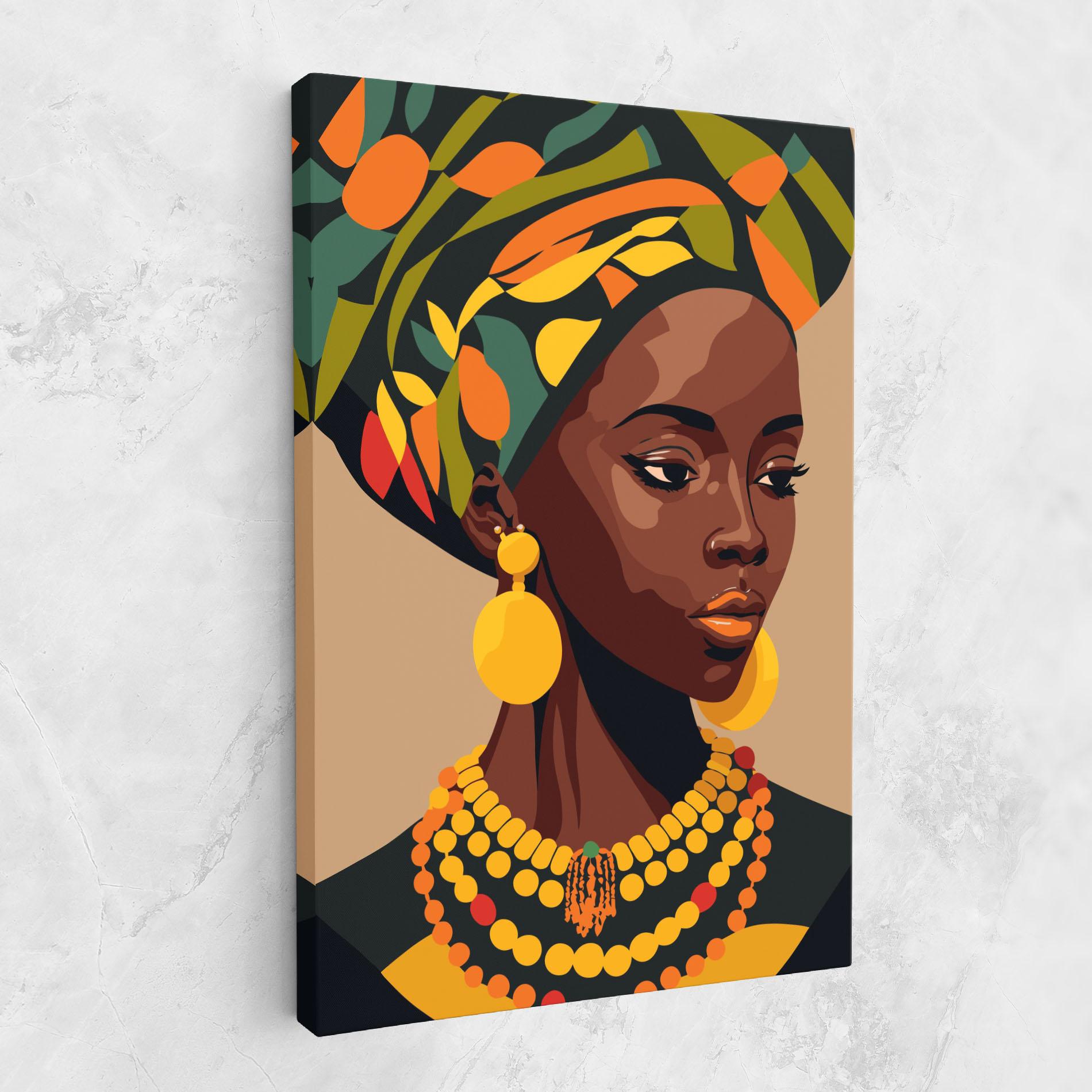 Tablou Canvas African Earrings mockup 1
