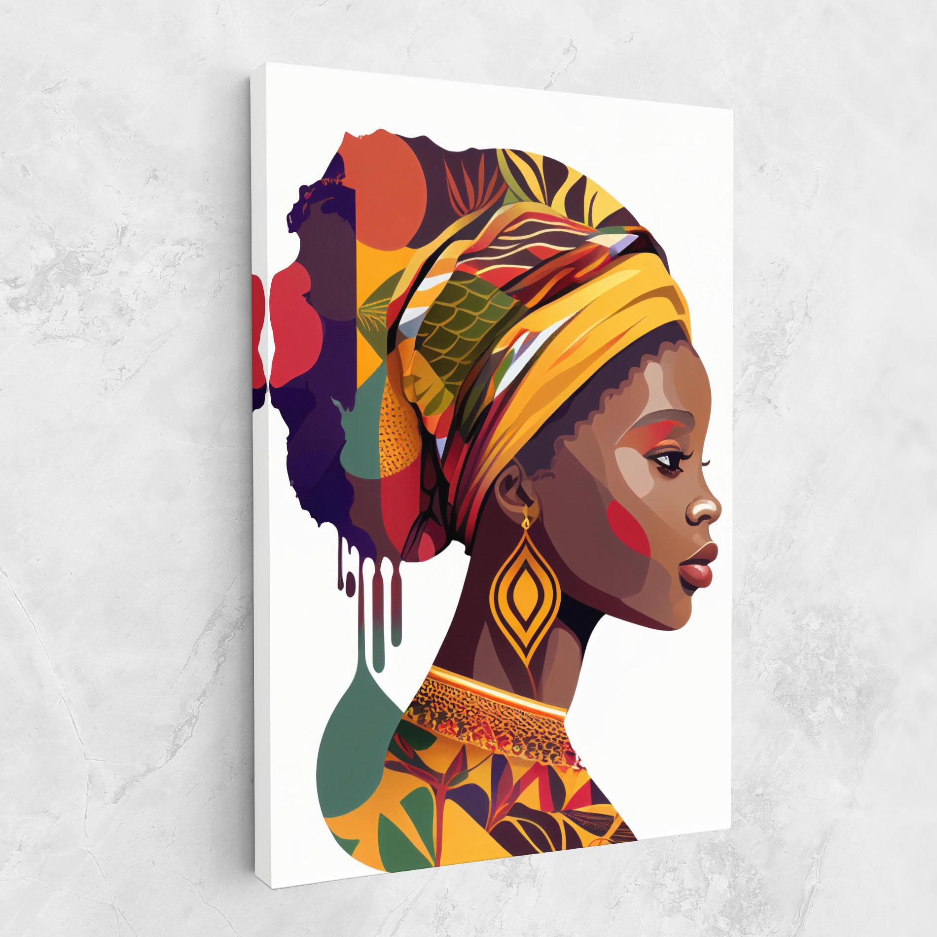 Tablou Canvas Colorful African mockup 1
