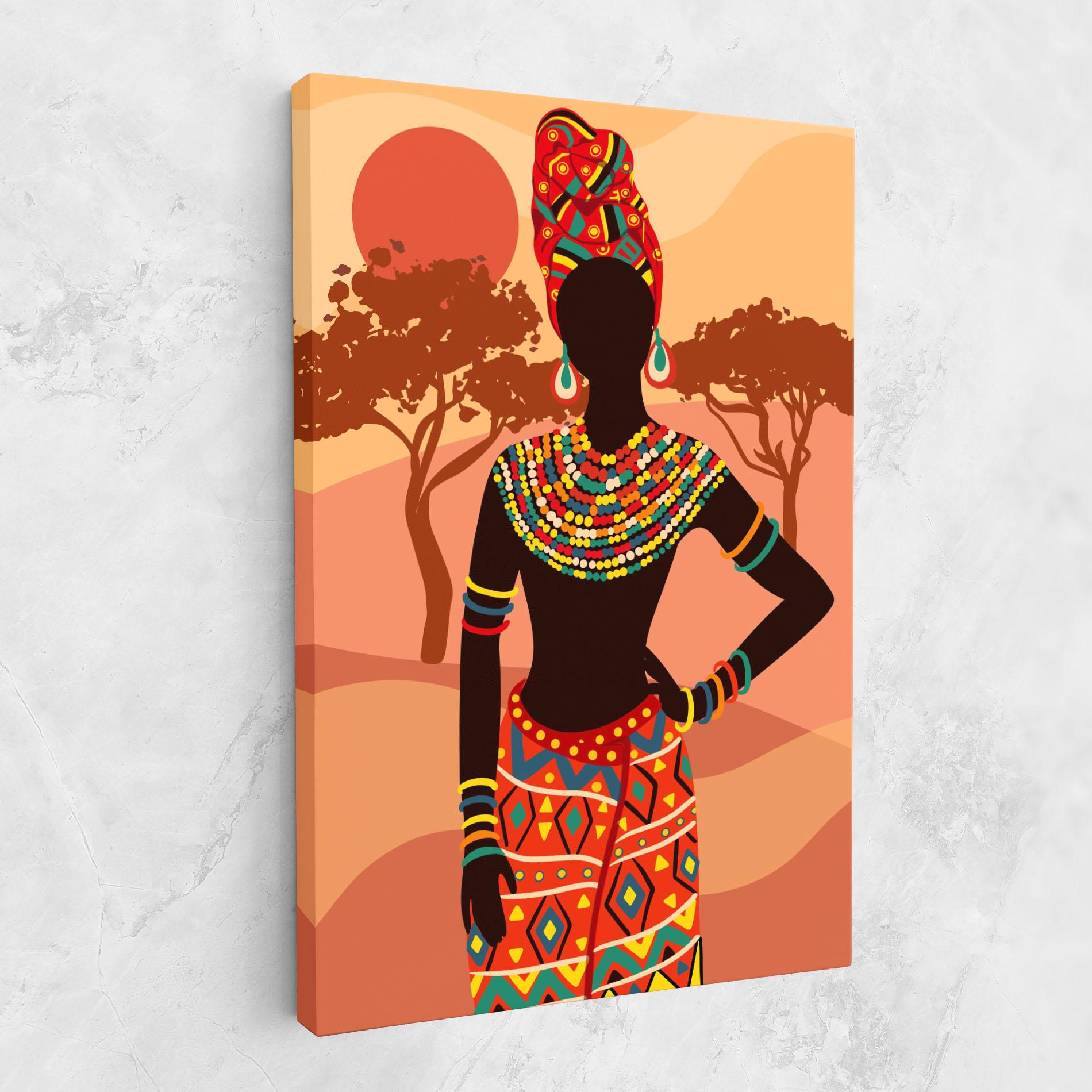 Tablou Canvas Ethnic African Color mockup 1