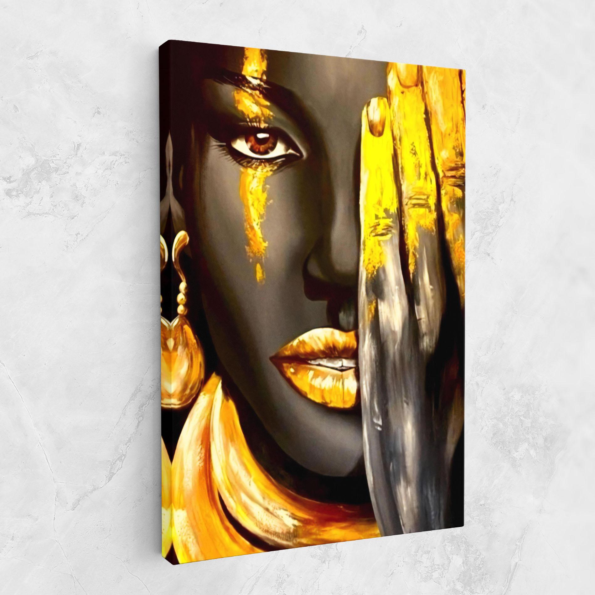Tablou Canvas Golden African Women mockup 1