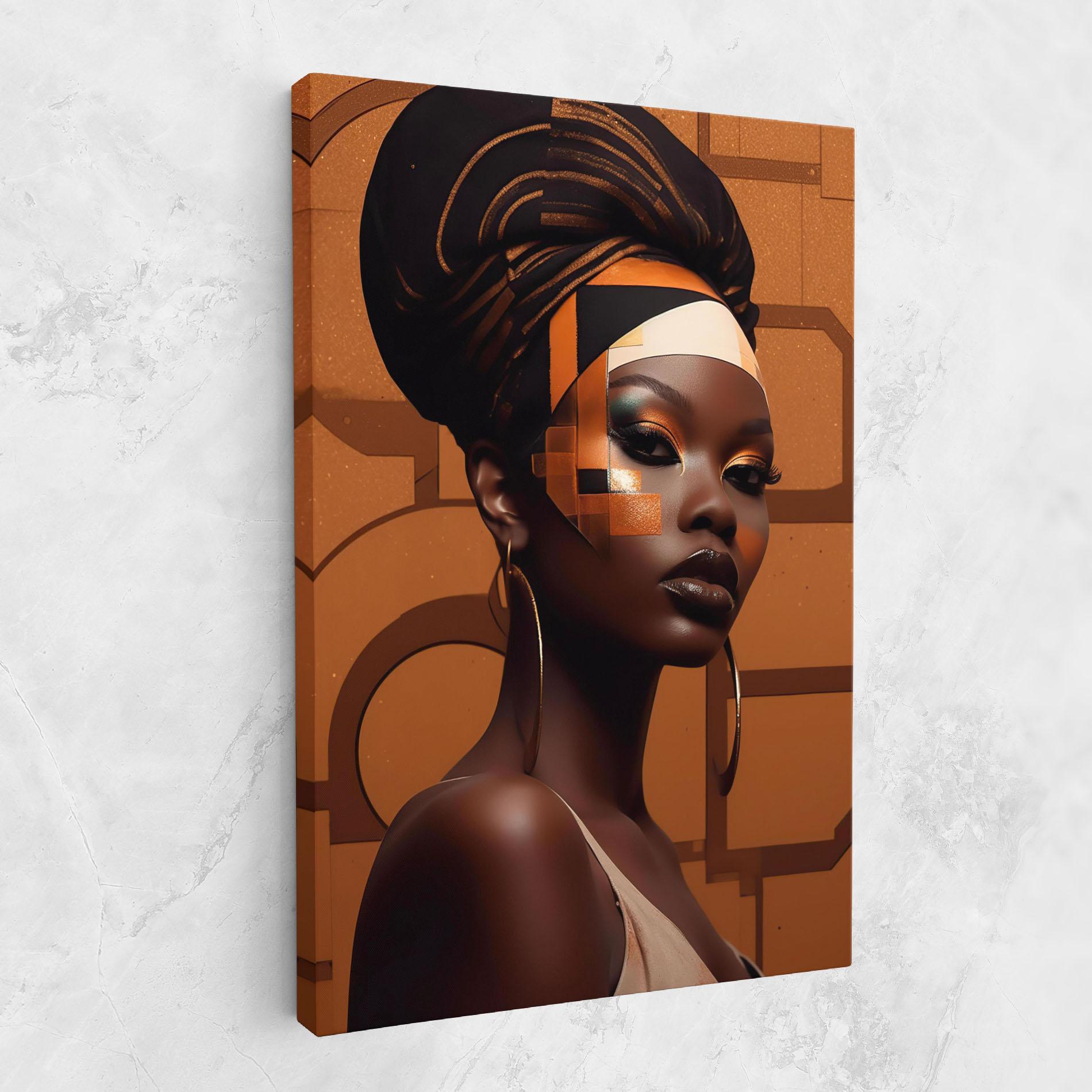 Tablou Canvas Interesting African Makeup mockup 1