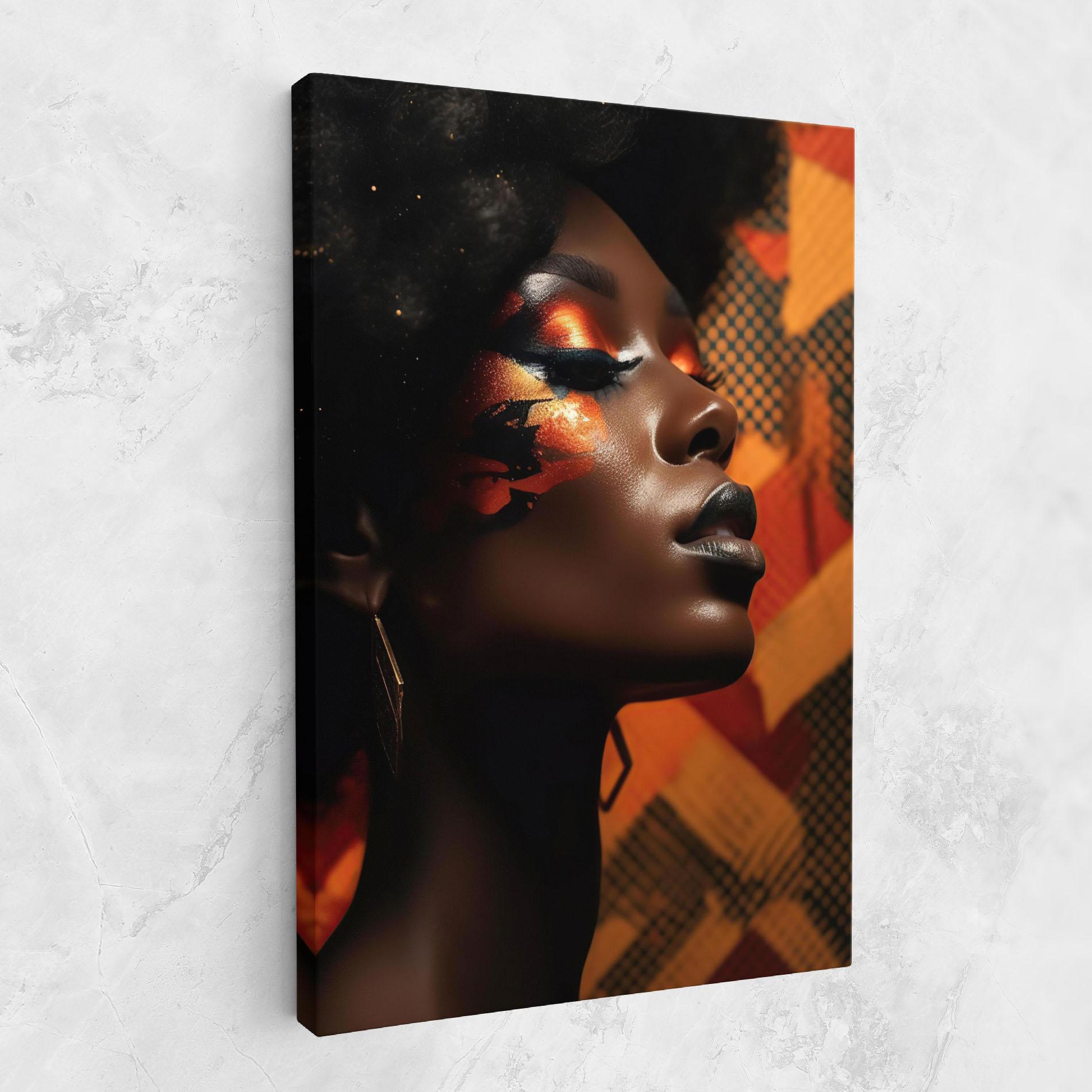 Tablou Canvas Orange Makeup Woman mockup 1