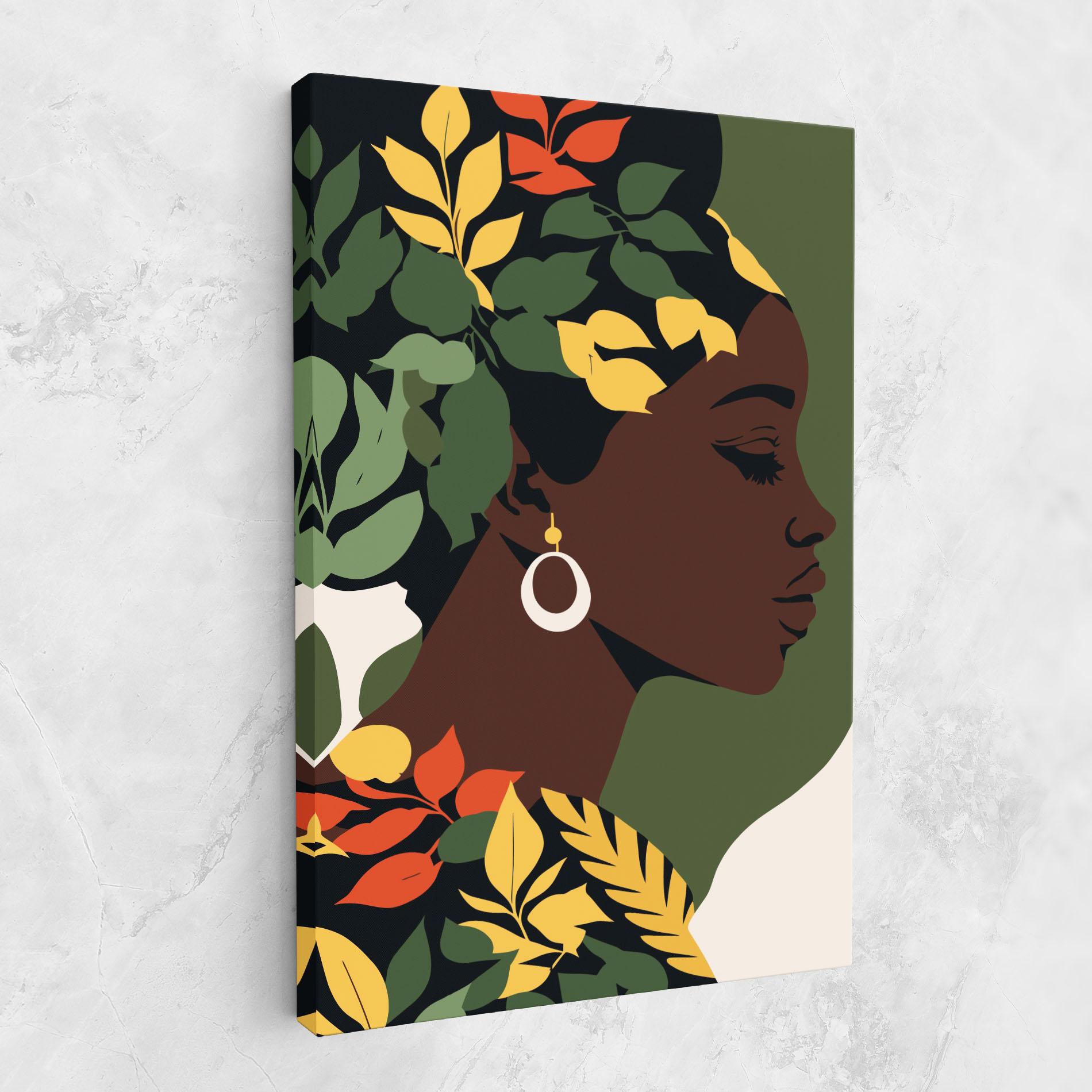 Tablou Canvas Yellow Leaf Africa mockup 1