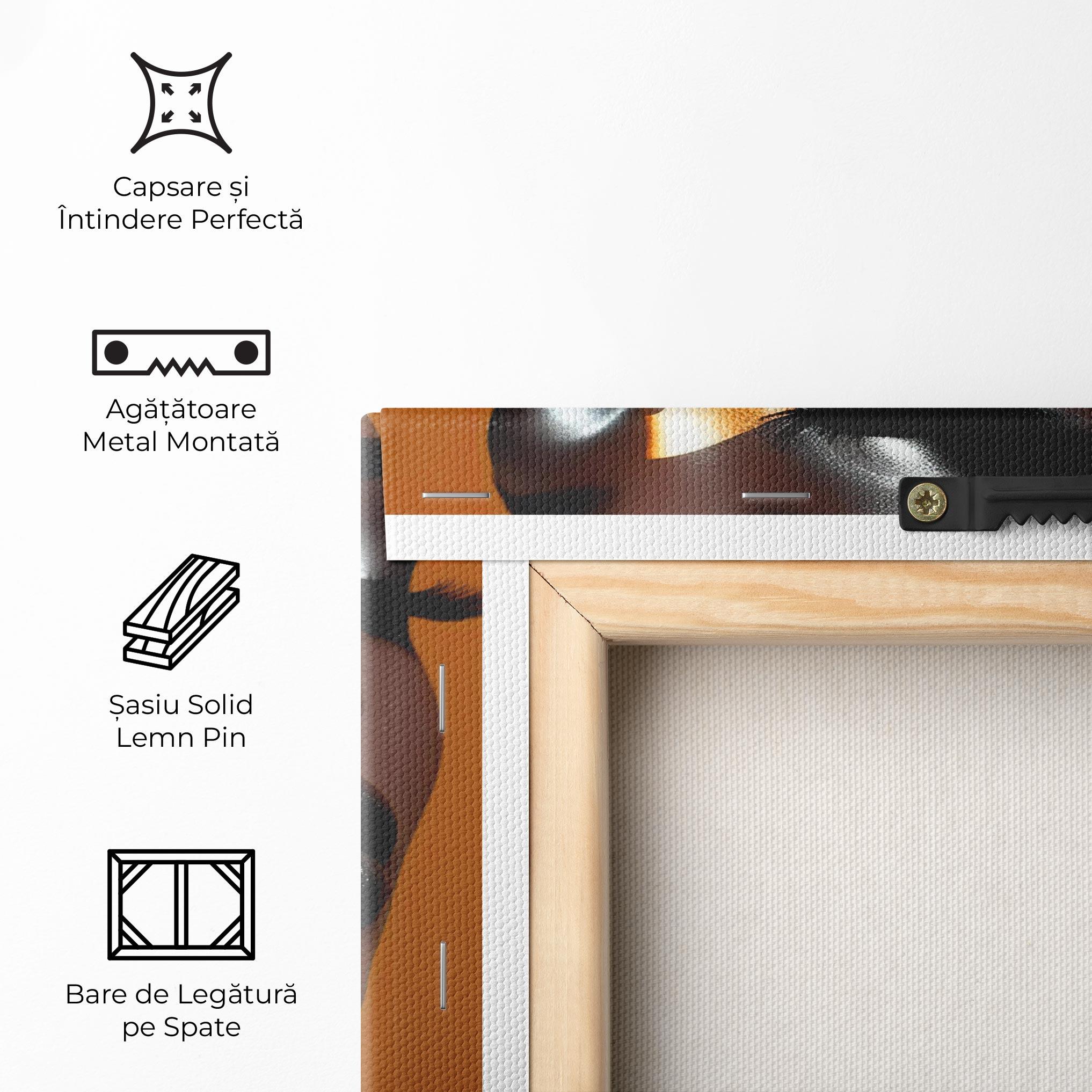 Tablou Canvas African Woman On Orange mockup 5