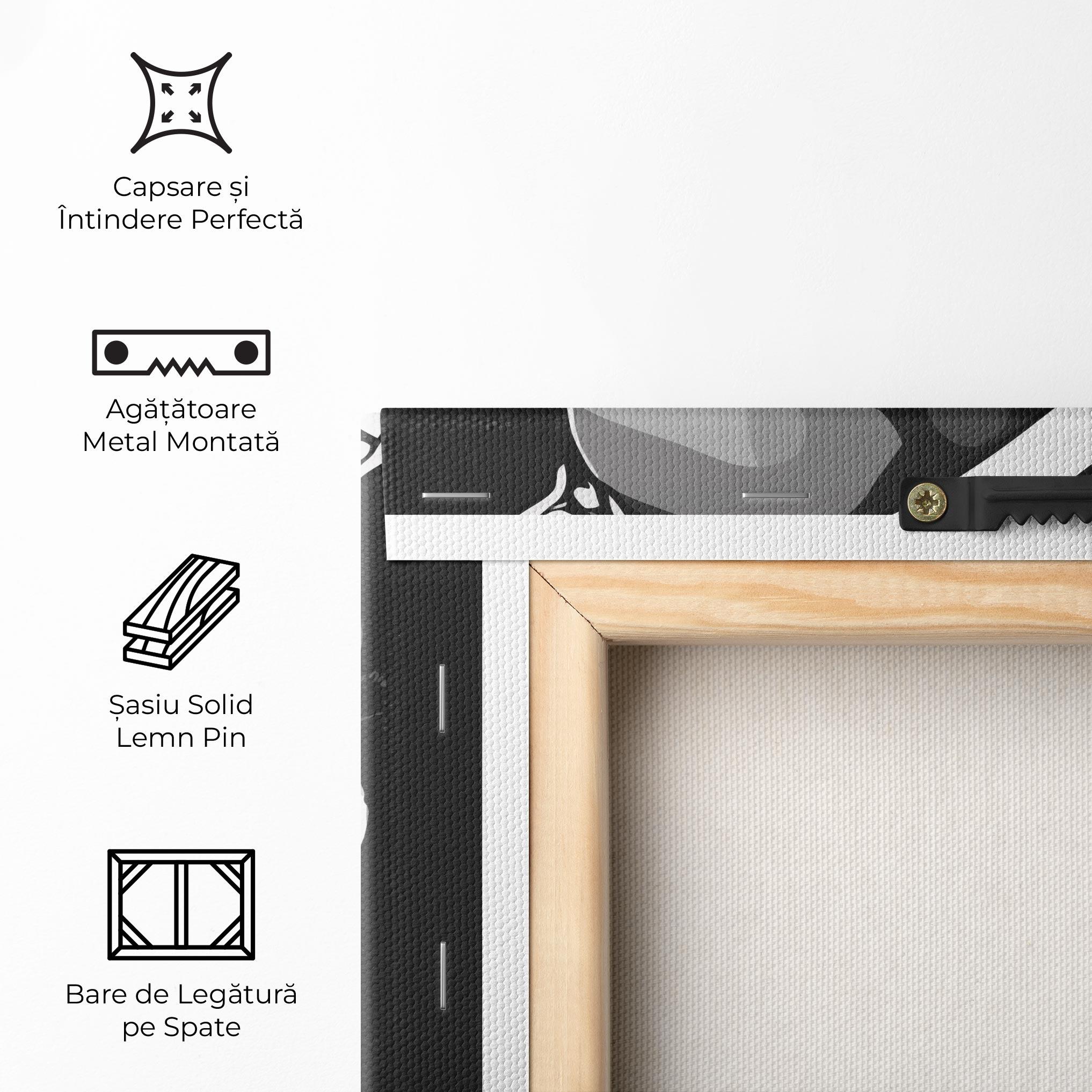 Tablou Canvas Black White African mockup 5