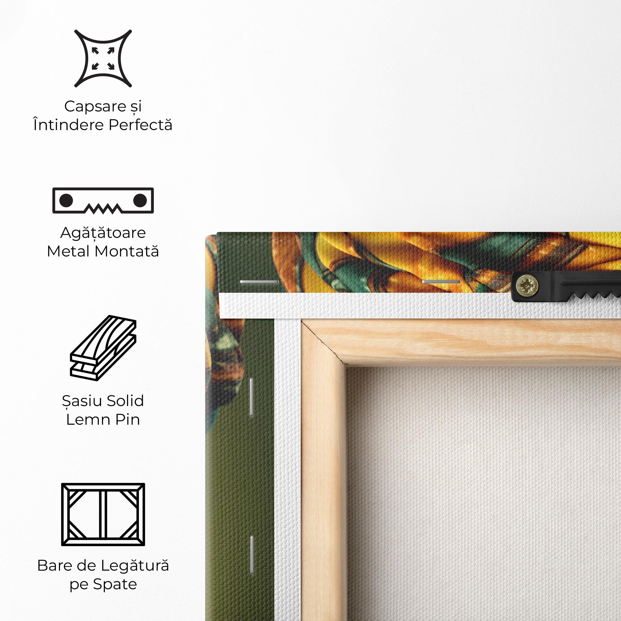 Tablou Canvas Yellow Scarf Woman mockup 5