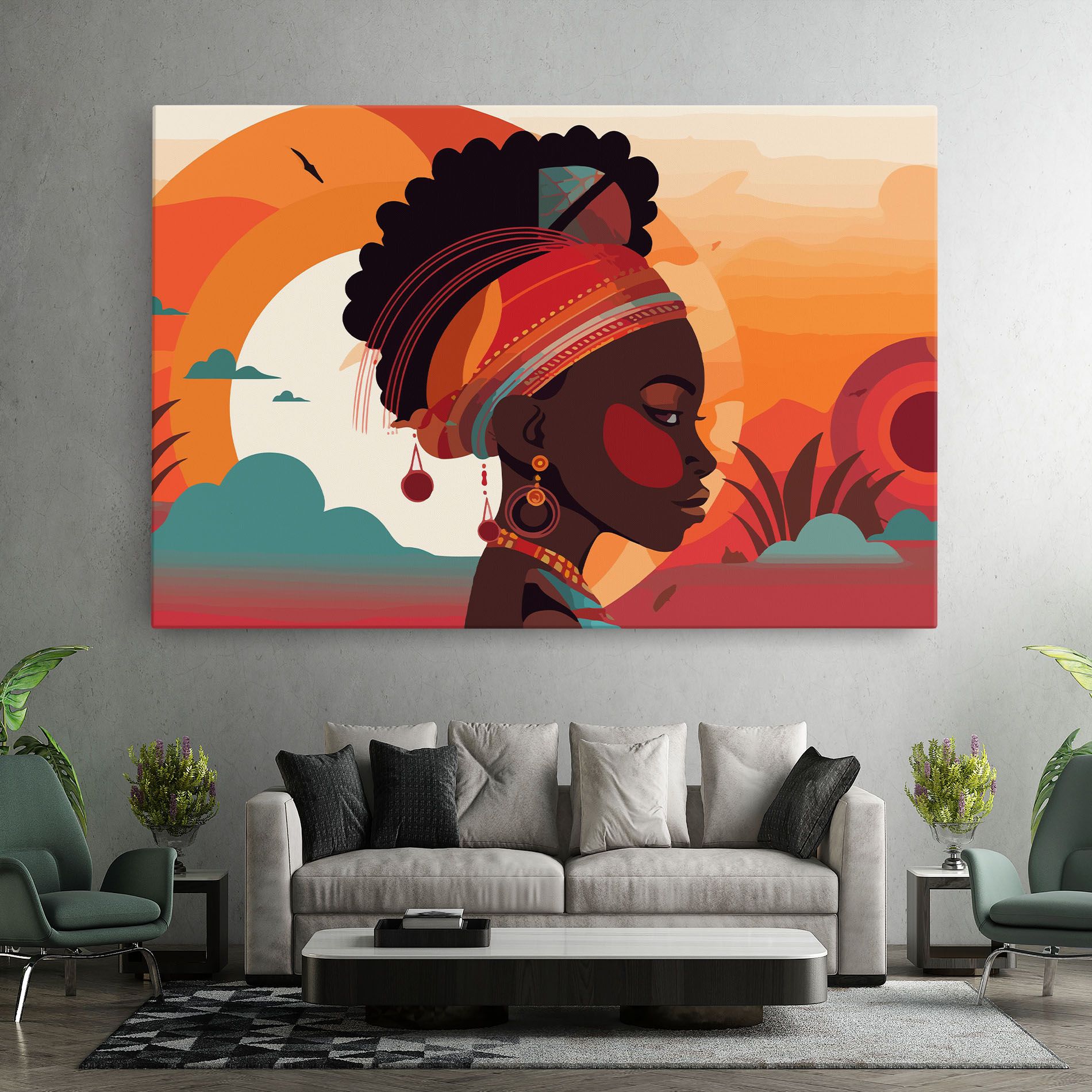 African Lady Art mockup 7