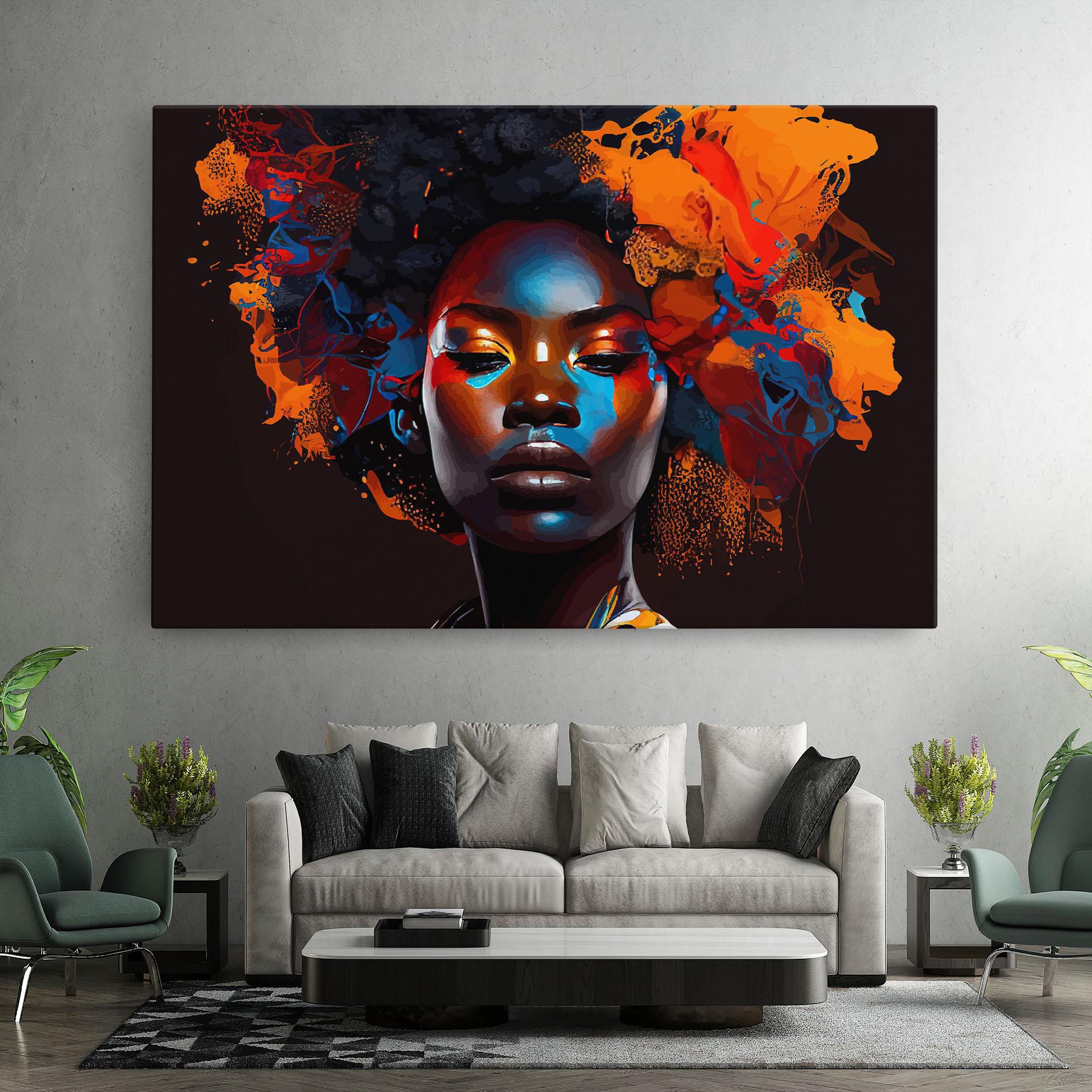 Tablou Canvas Africat Yellow Hair mockup 7