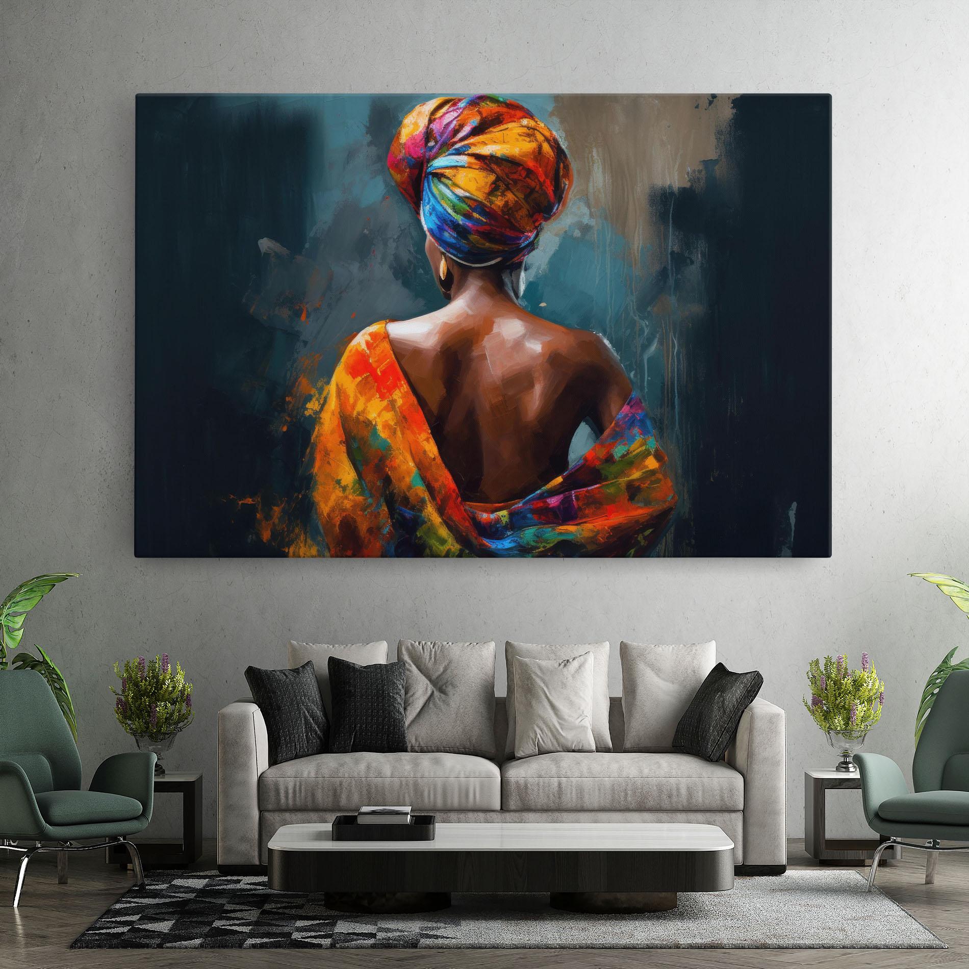 Tablou Canvas Colorful Turban Woman mockup 7