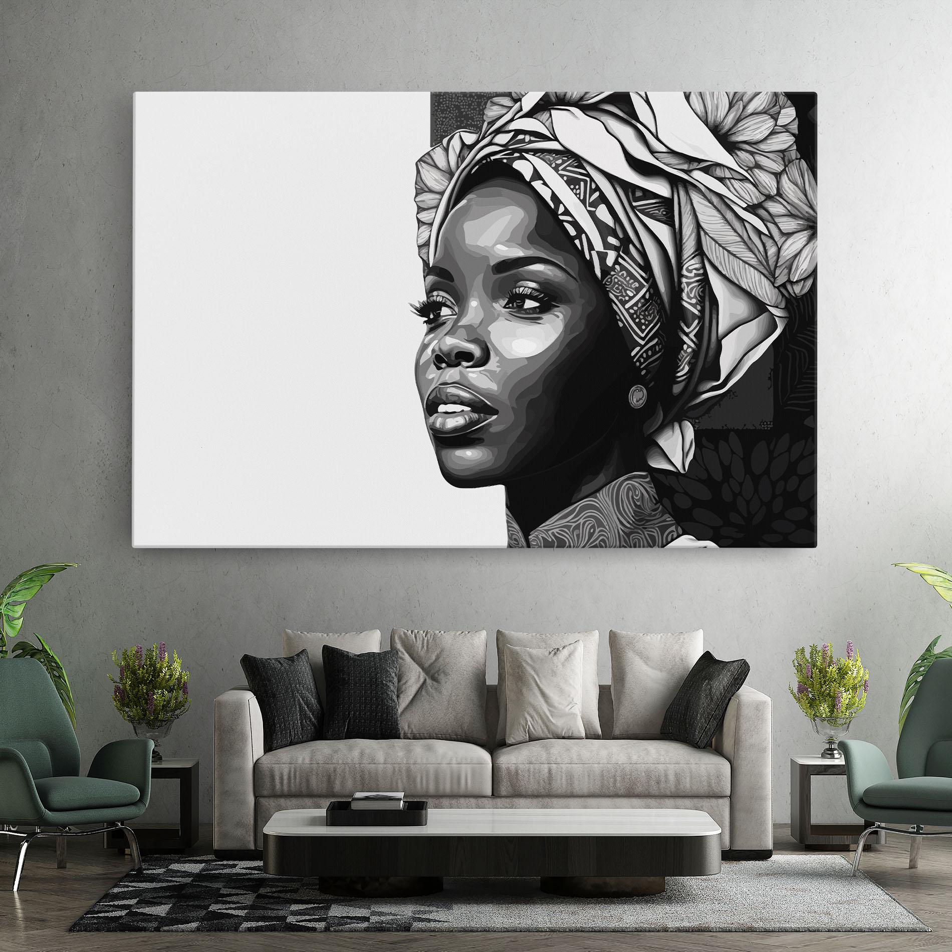 Tablou Canvas Pretty African Woman mockup 7
