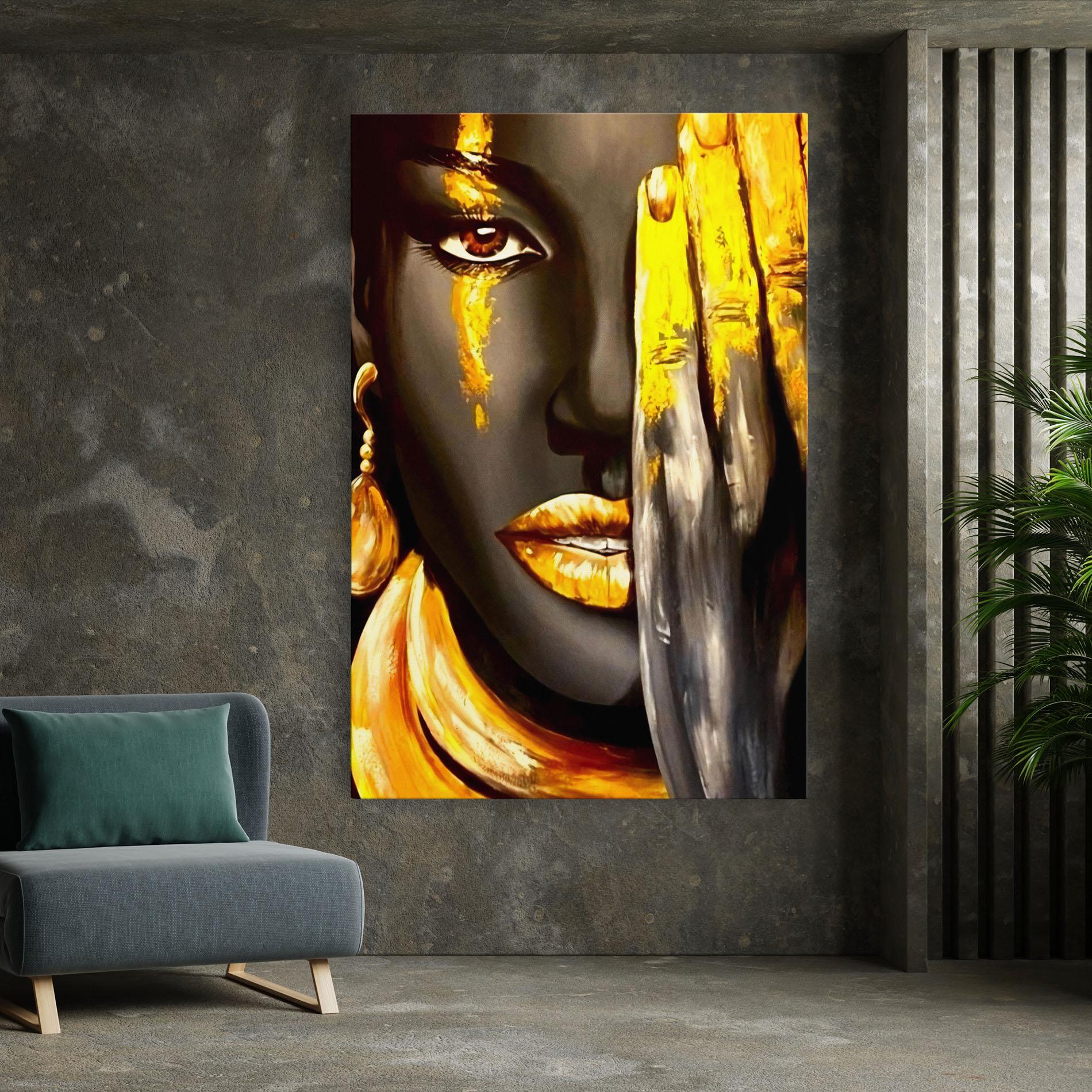 Tablou Canvas Golden African Women mockup 7