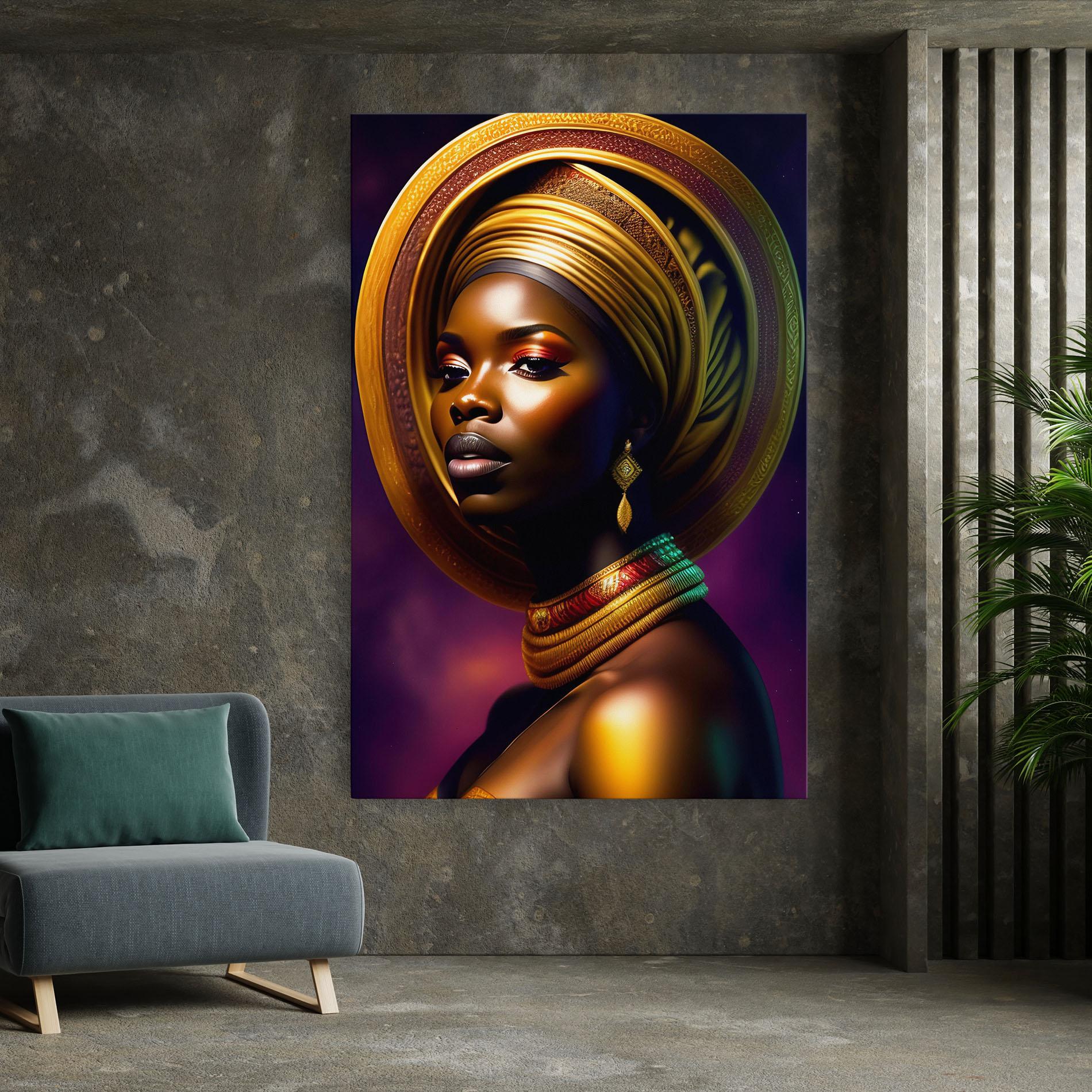 Tablou Canvas Golden Crown Woman mockup 7