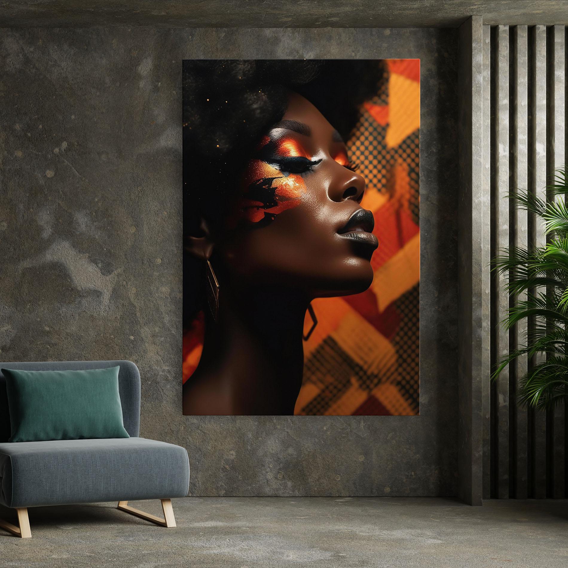 Tablou Canvas Orange Makeup Woman mockup 7