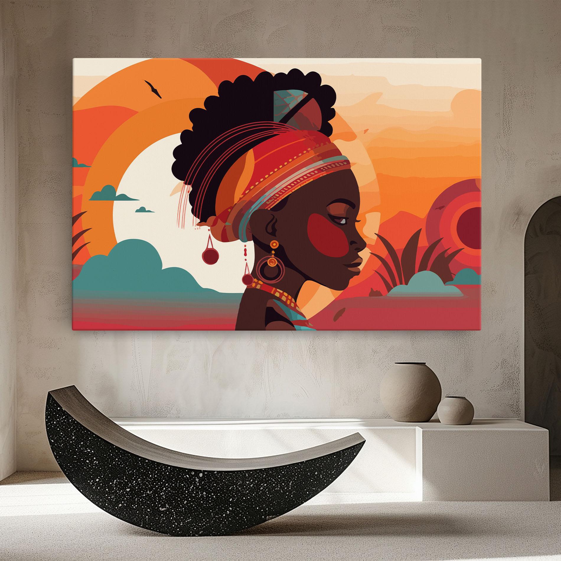 Tablou Canvas African Lady Art mockup 8