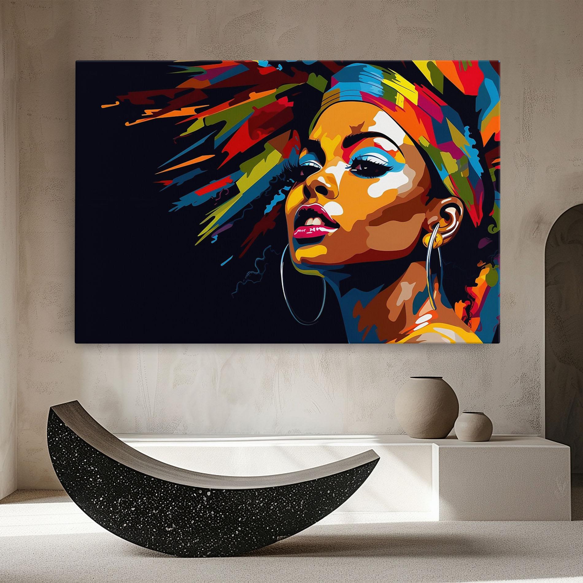 Tablou Canvas African Woman Portrait mockup 8
