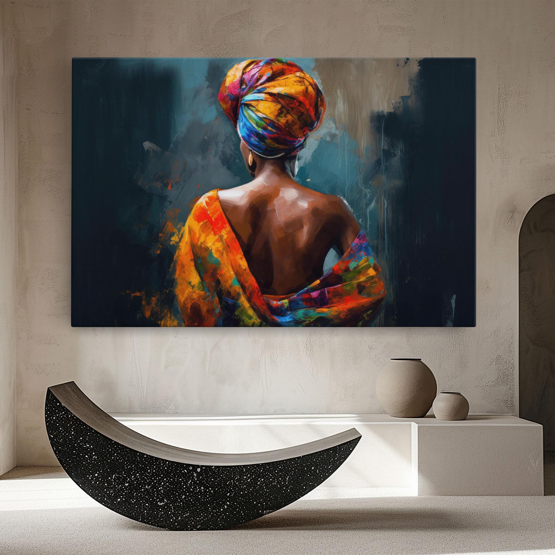 Tablou Canvas Colorful Turban Woman mockup 8