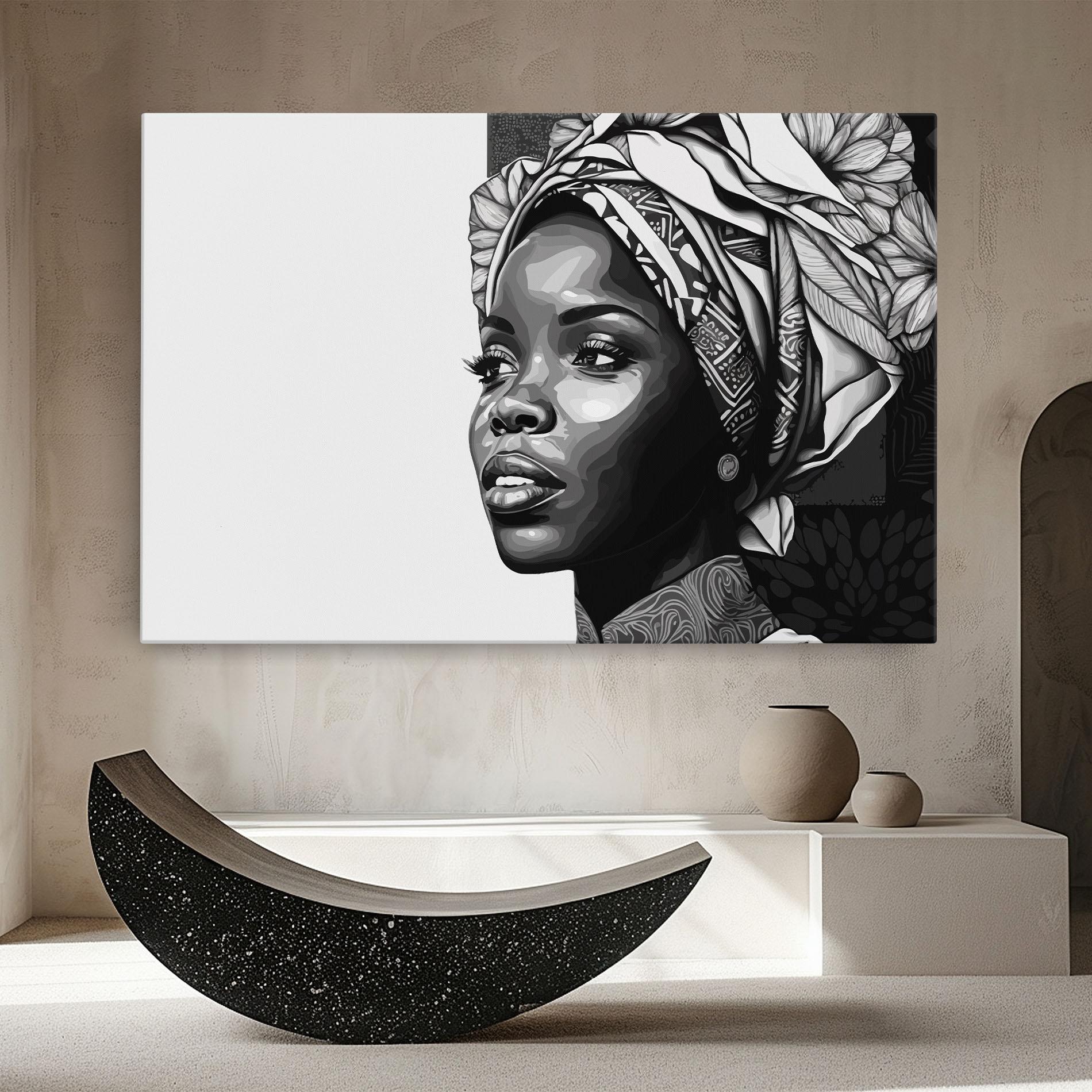 Tablou Canvas Pretty African Woman mockup 8