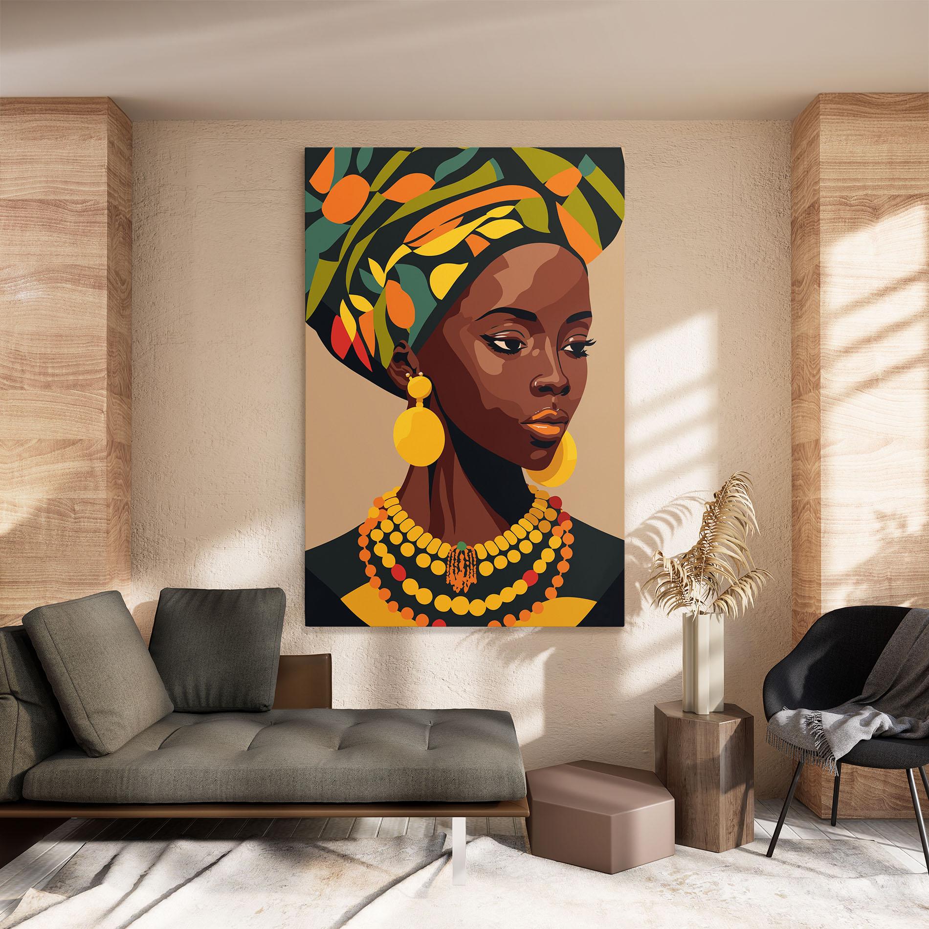 Tablou Canvas African Earrings mockup 8