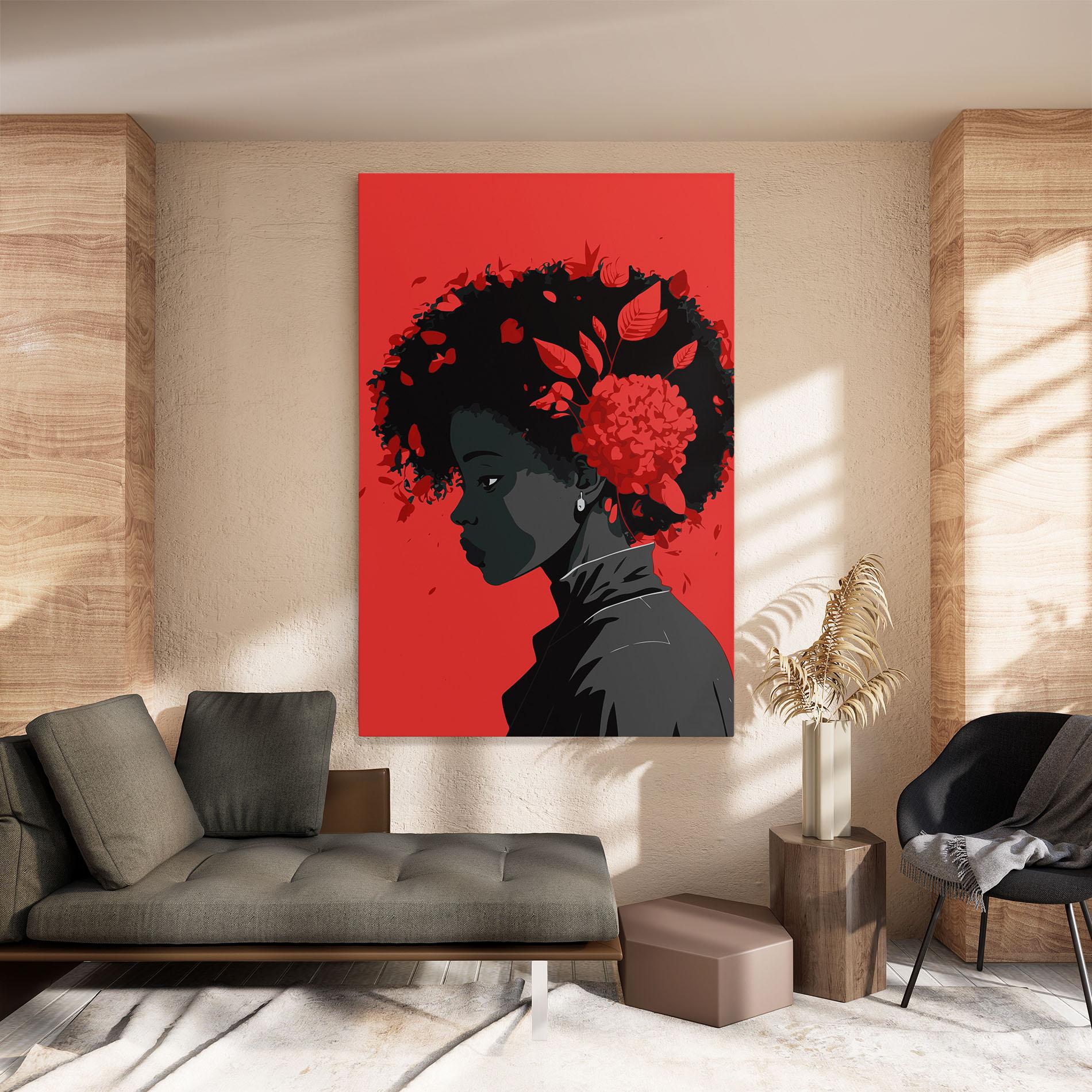 Tablou Canvas African Red Flower mockup 8