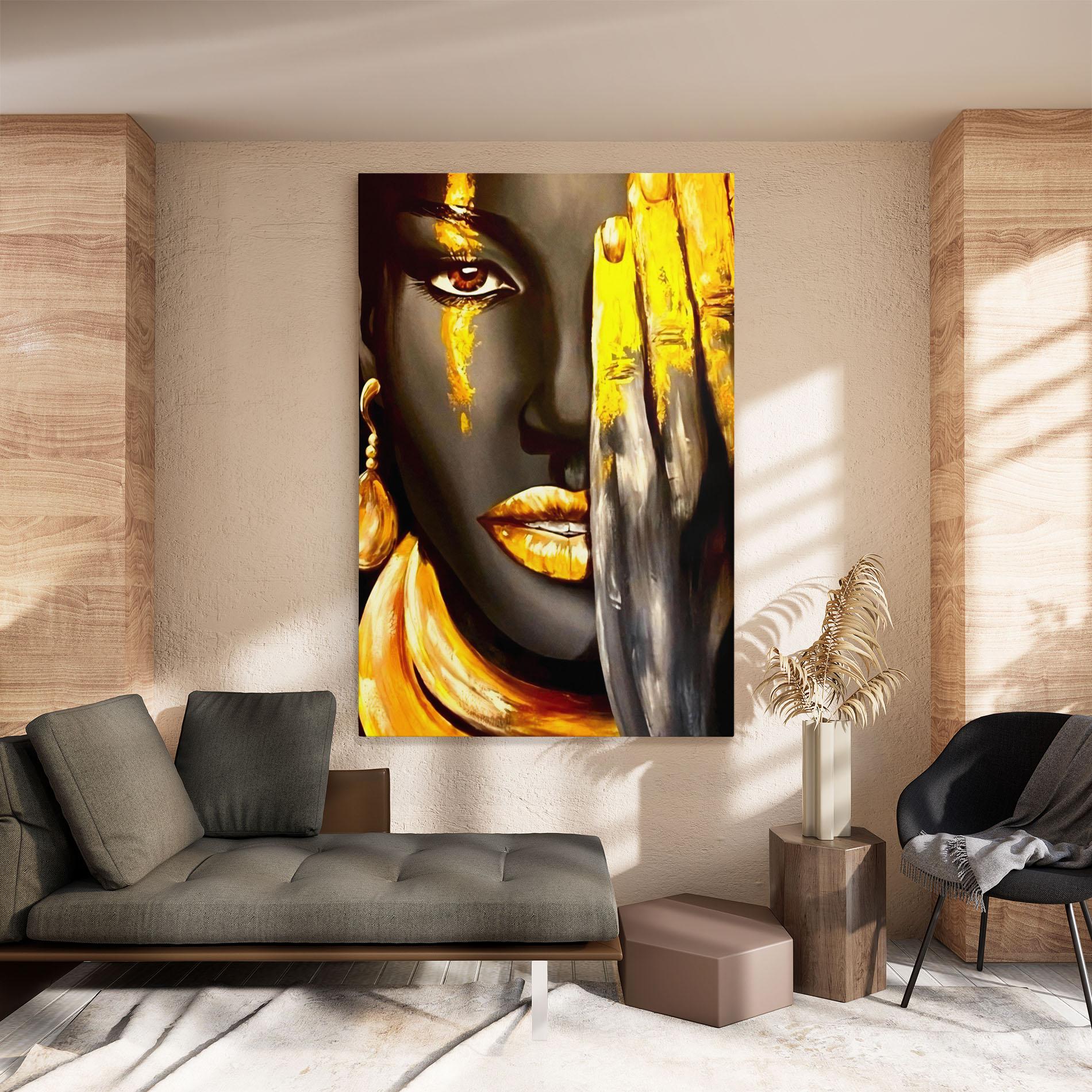 Tablou Canvas Golden African Women mockup 8